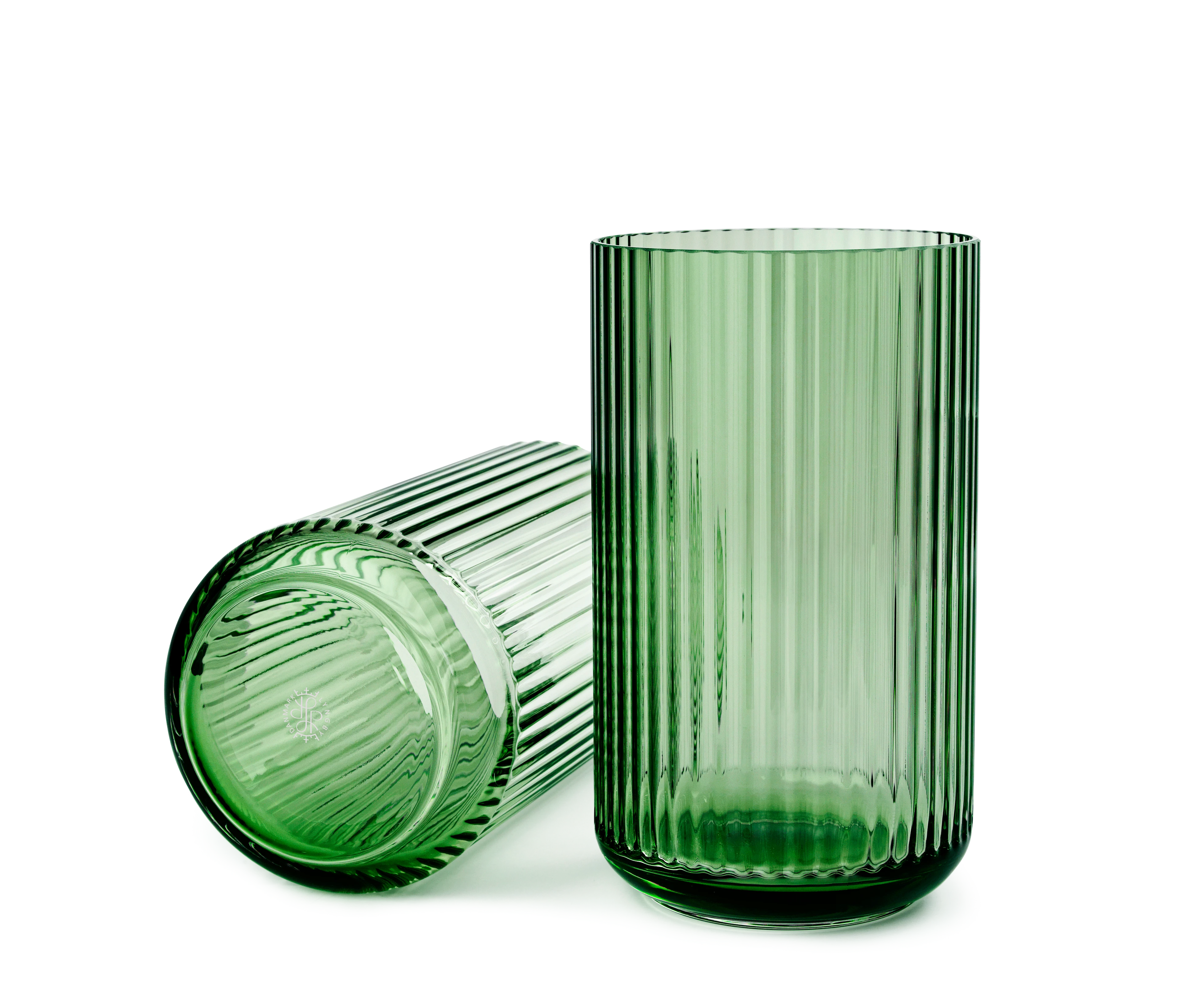 Vas H25 cm från Lyngby Porcelæn i färgen Copenhagen green, tillverkad av Glas