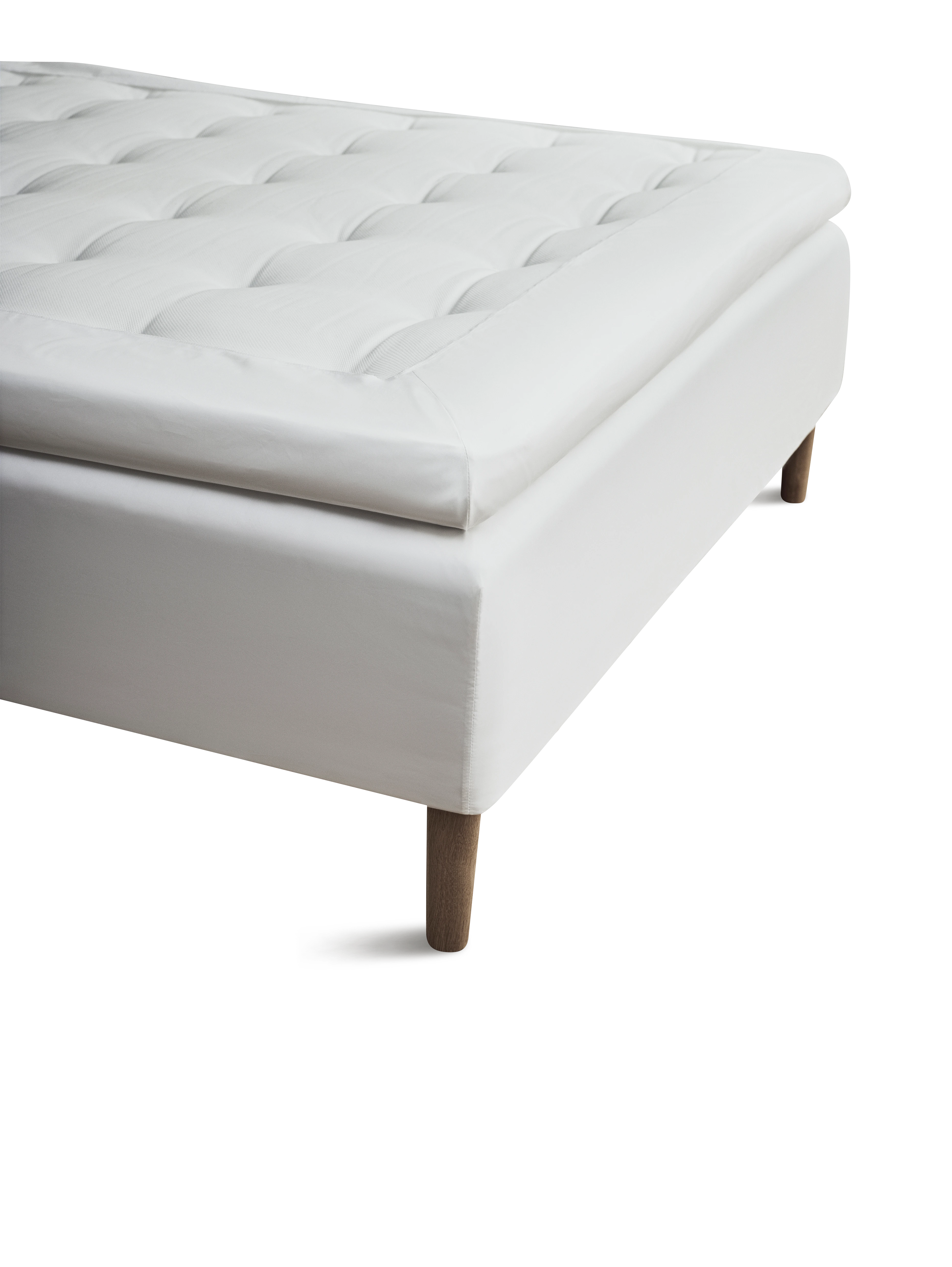 Fitted sheet w/o elastic 90x200 cm from JUNA in White color, made of Cotton