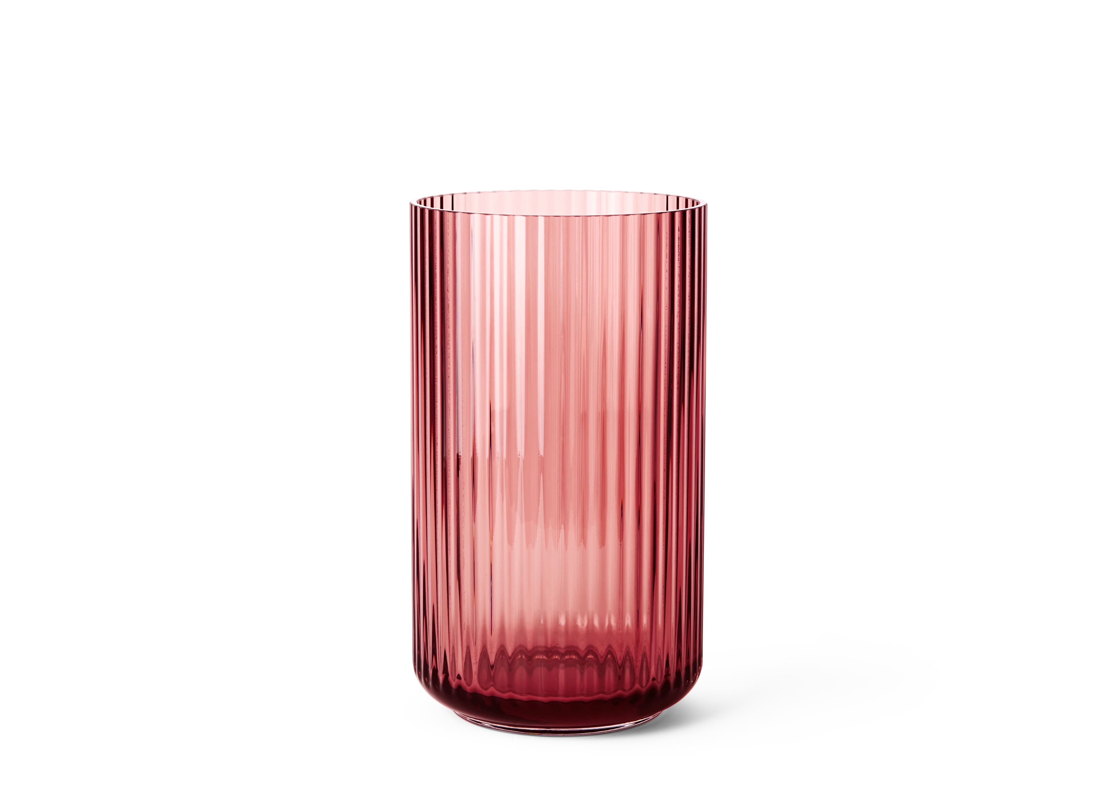 Vase H25 cm fra Lyngby Porcelæn i farven Burgundy, lavet af Glas