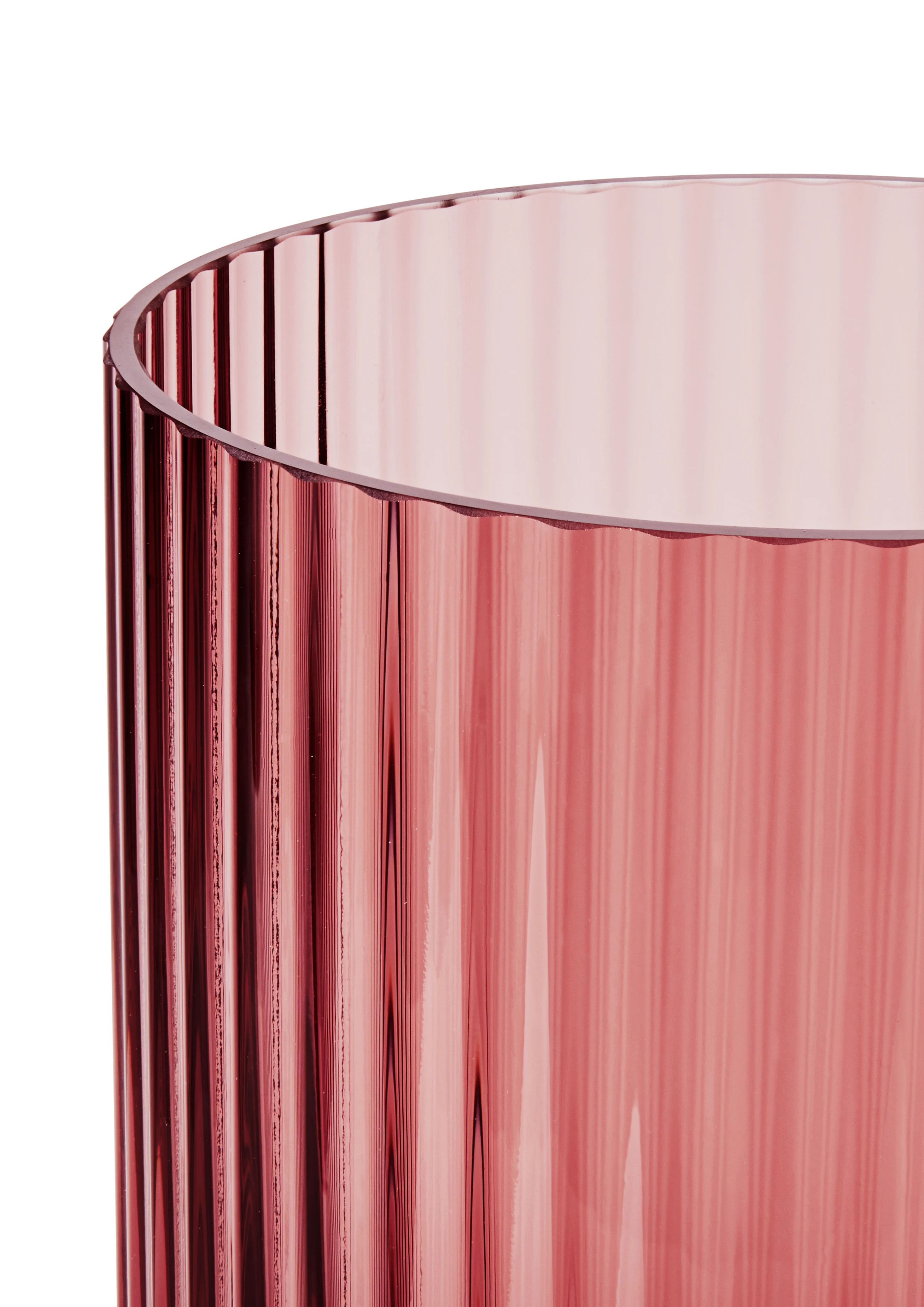 Vas H25 cm från Lyngby Porcelæn i färgen Burgundy, tillverkad av Glas