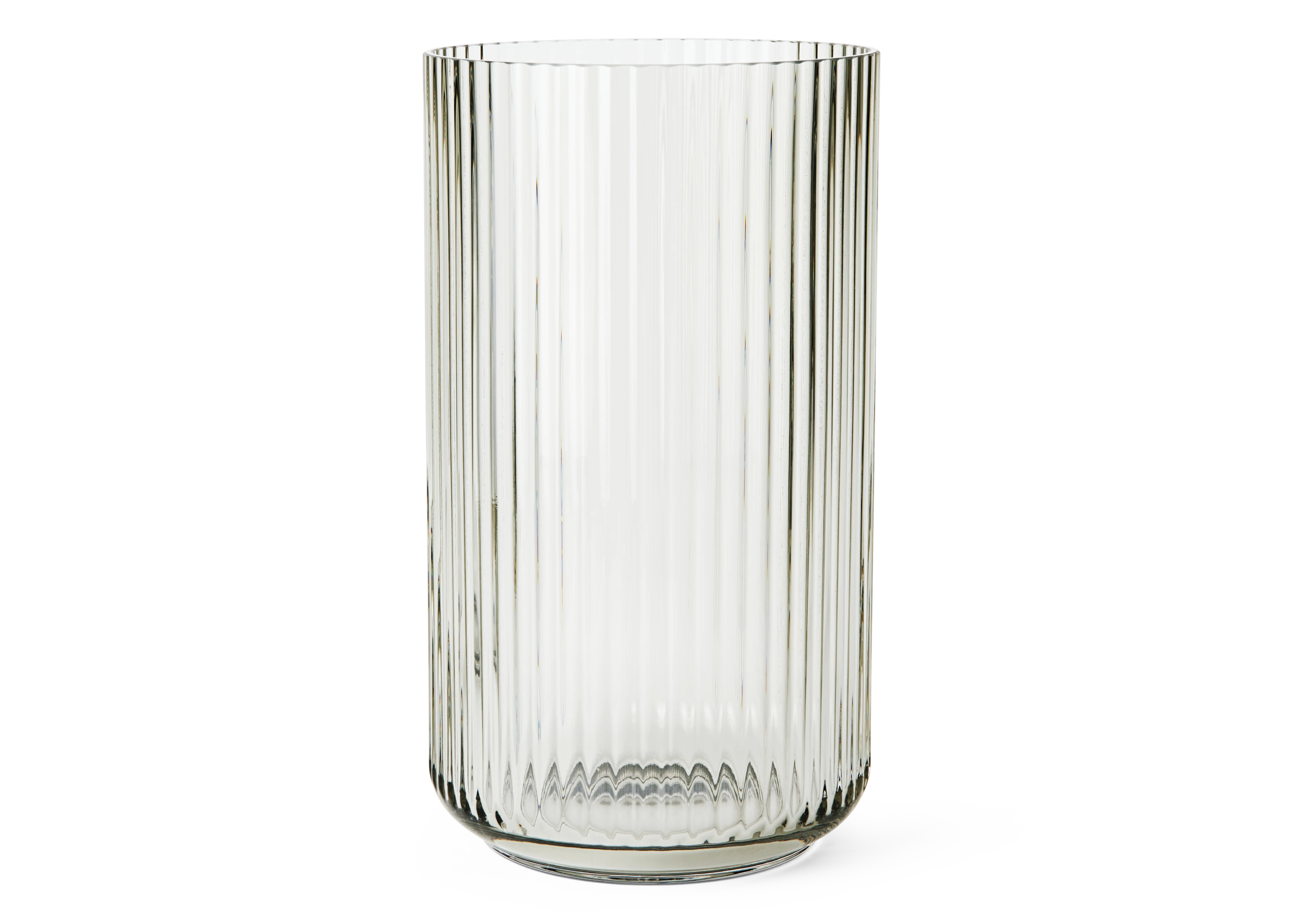 Vase H31 cm from Lyngby Porcelæn in Smoke color, made of Glass