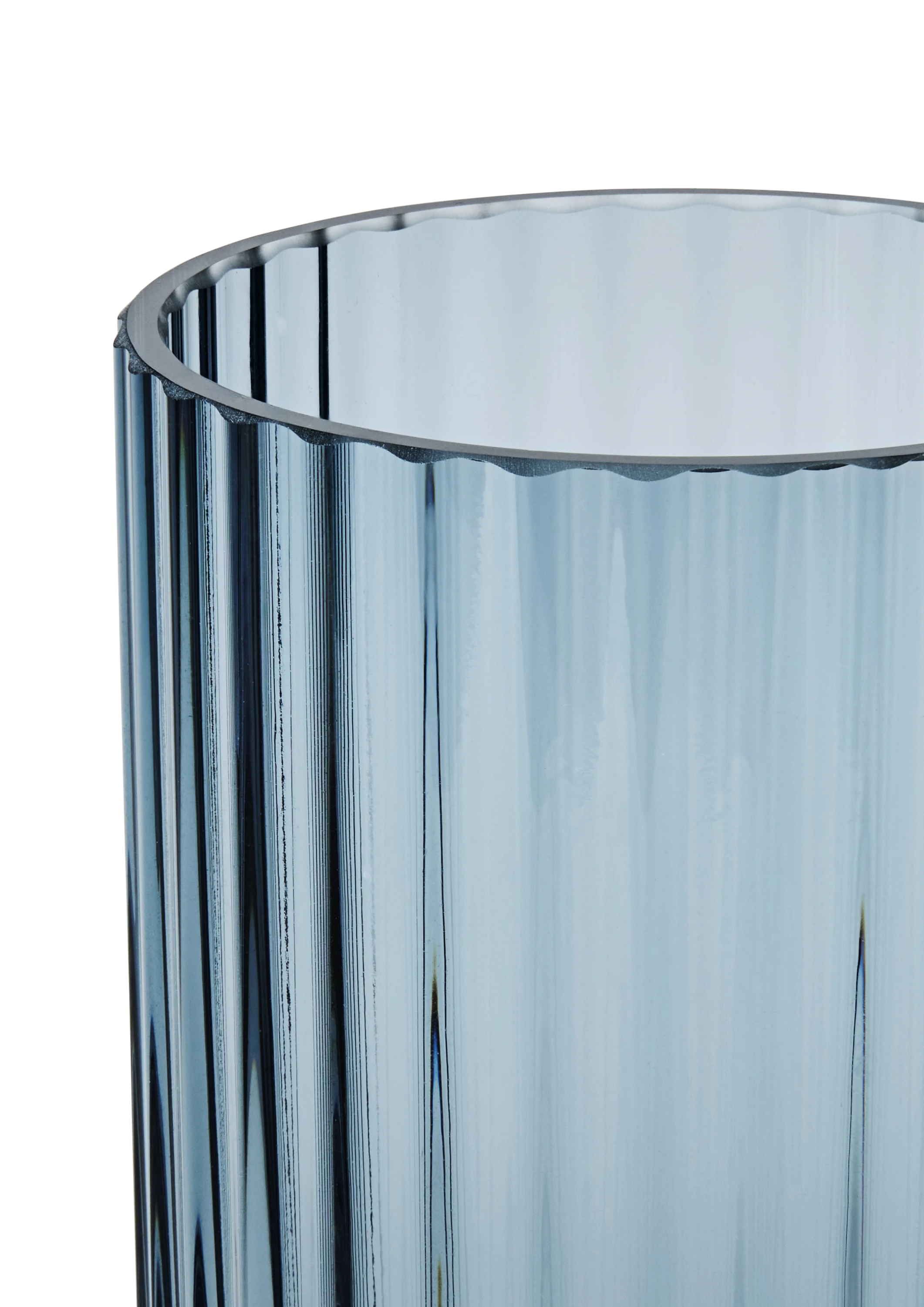 Vase H15.5 cm von Lyngby Porcelæn in der Farbe Midnight Blue, hergestellt aus Glas