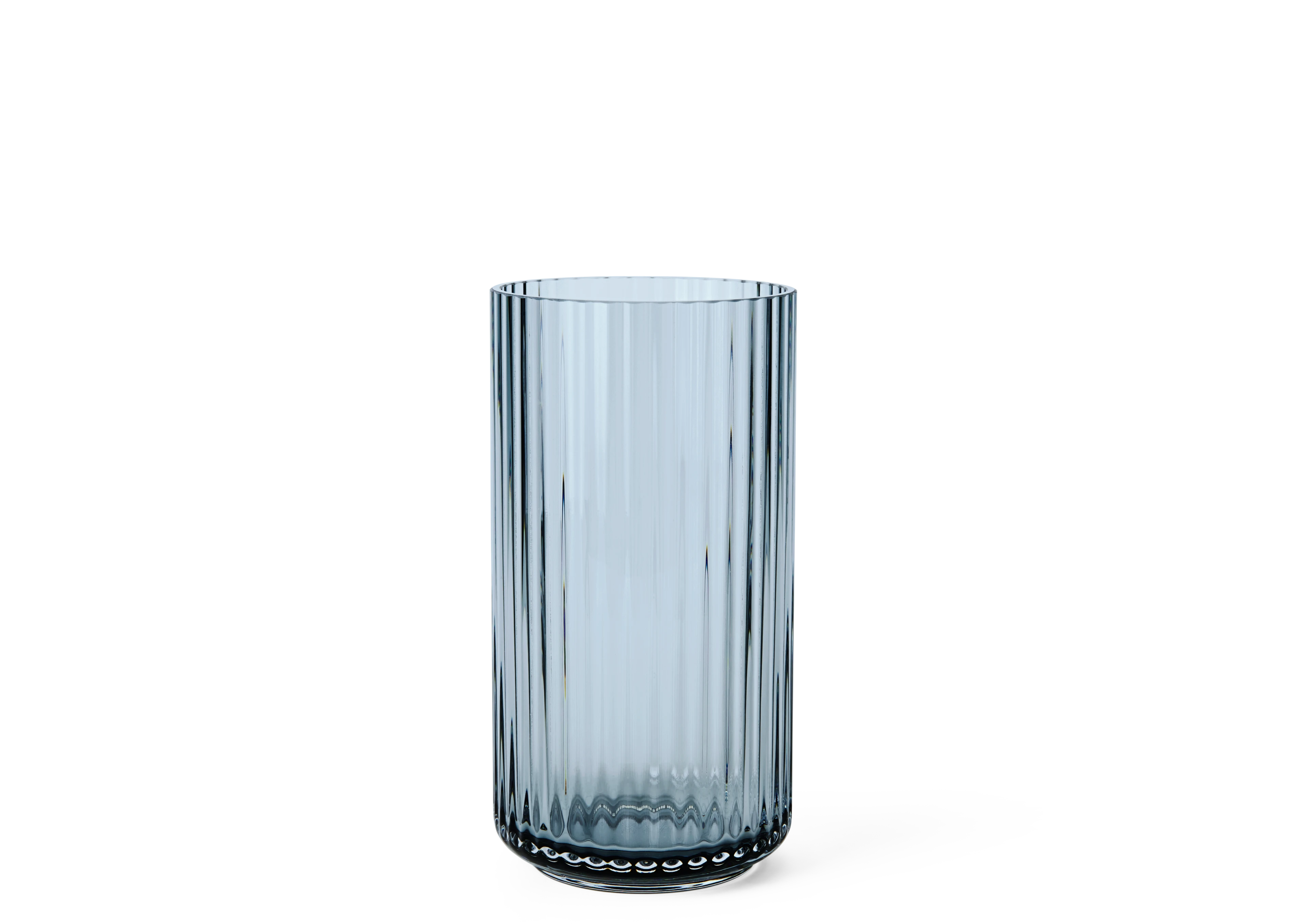 Vas H20.5 cm från Lyngby Porcelæn i färgen Midnight blue, tillverkad av Glas