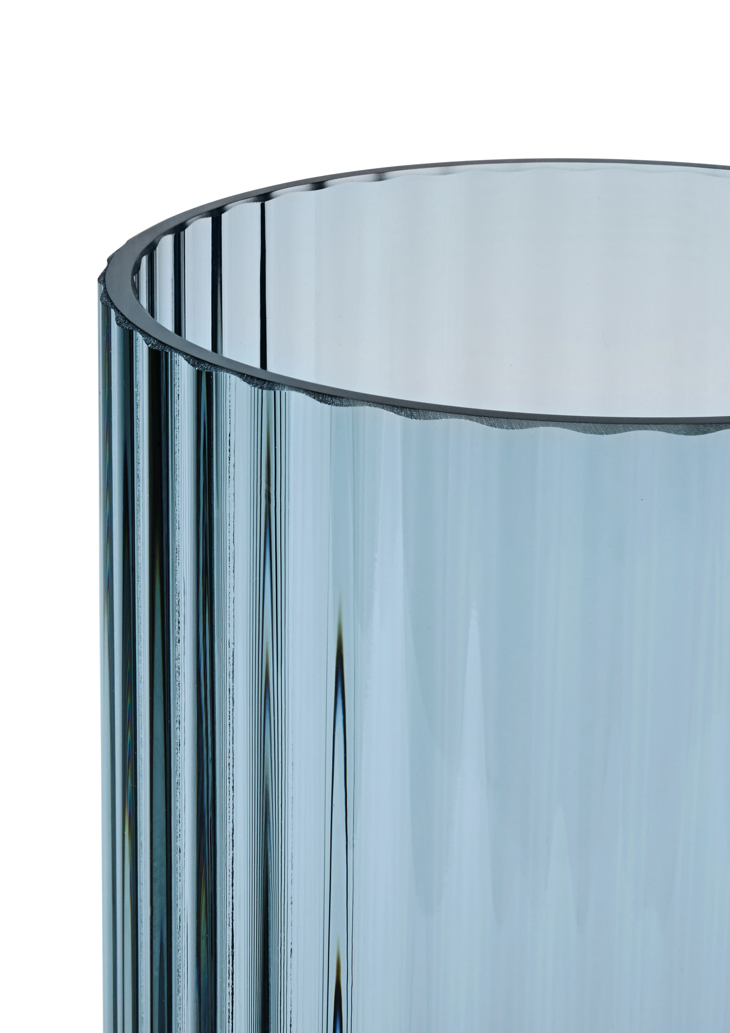 Vas H20.5 cm från Lyngby Porcelæn i färgen Midnight blue, tillverkad av Glas