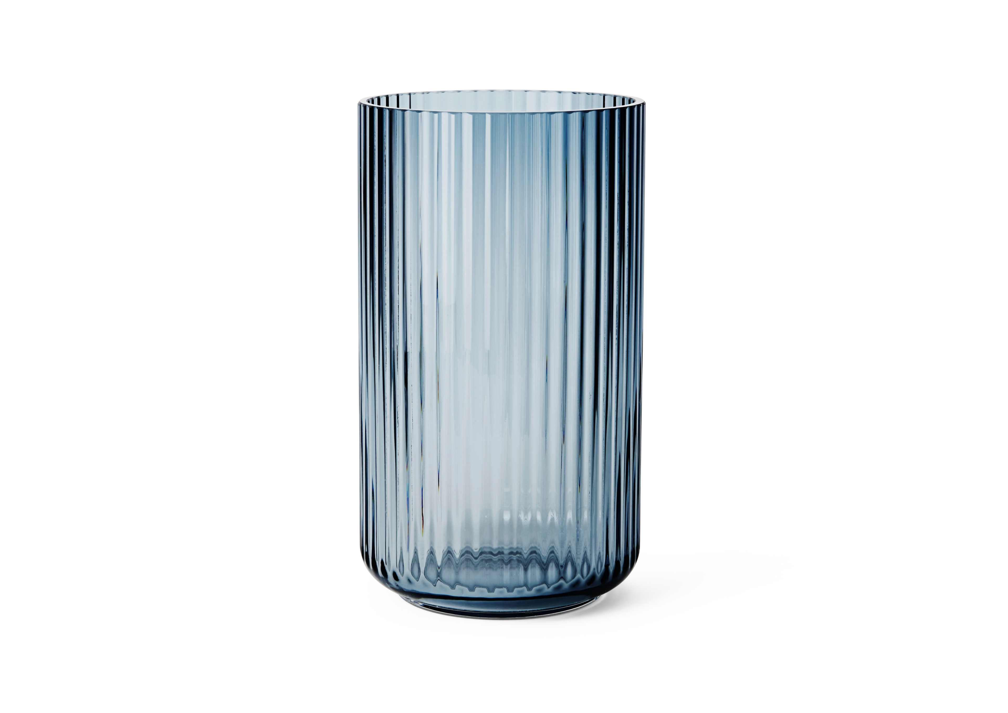 Vas H25 cm från Lyngby Porcelæn i färgen Midnight blue, tillverkad av Glas