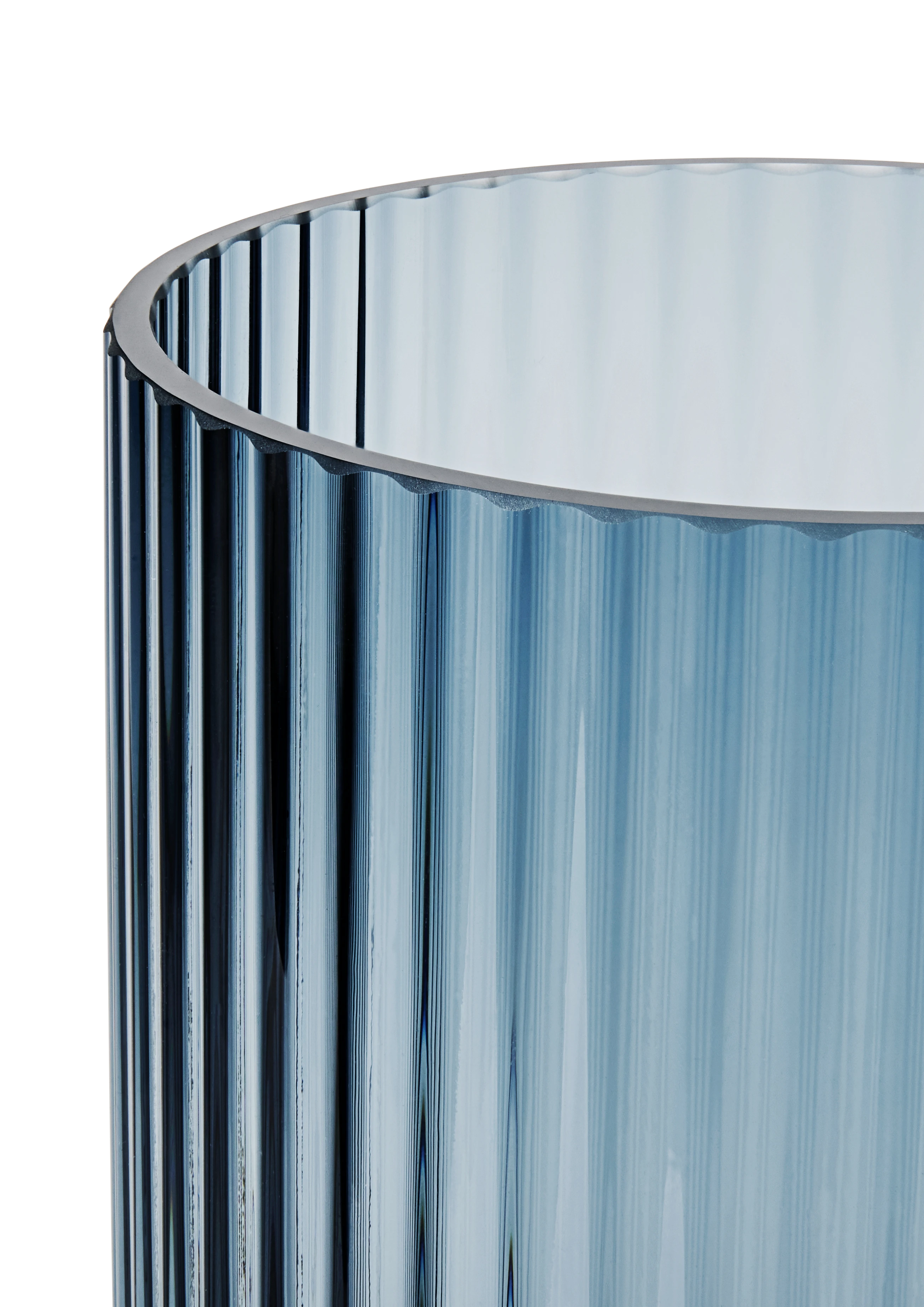 Vase H25 cm from Lyngby Porcelæn in Midnight blue color, made of Glass