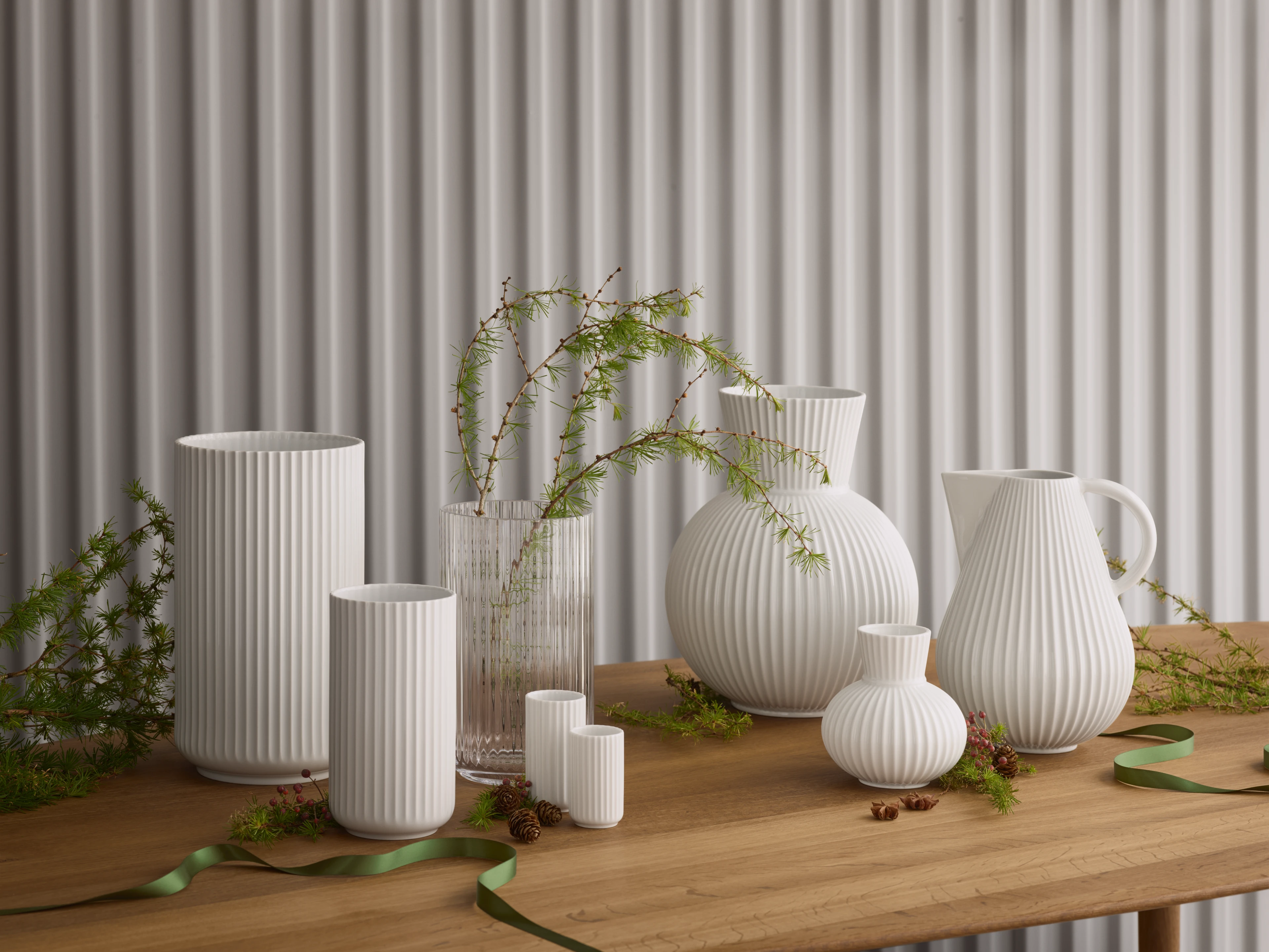 Vase H8.5 cm from Lyngby Porcelæn in White color, made of Ceramics