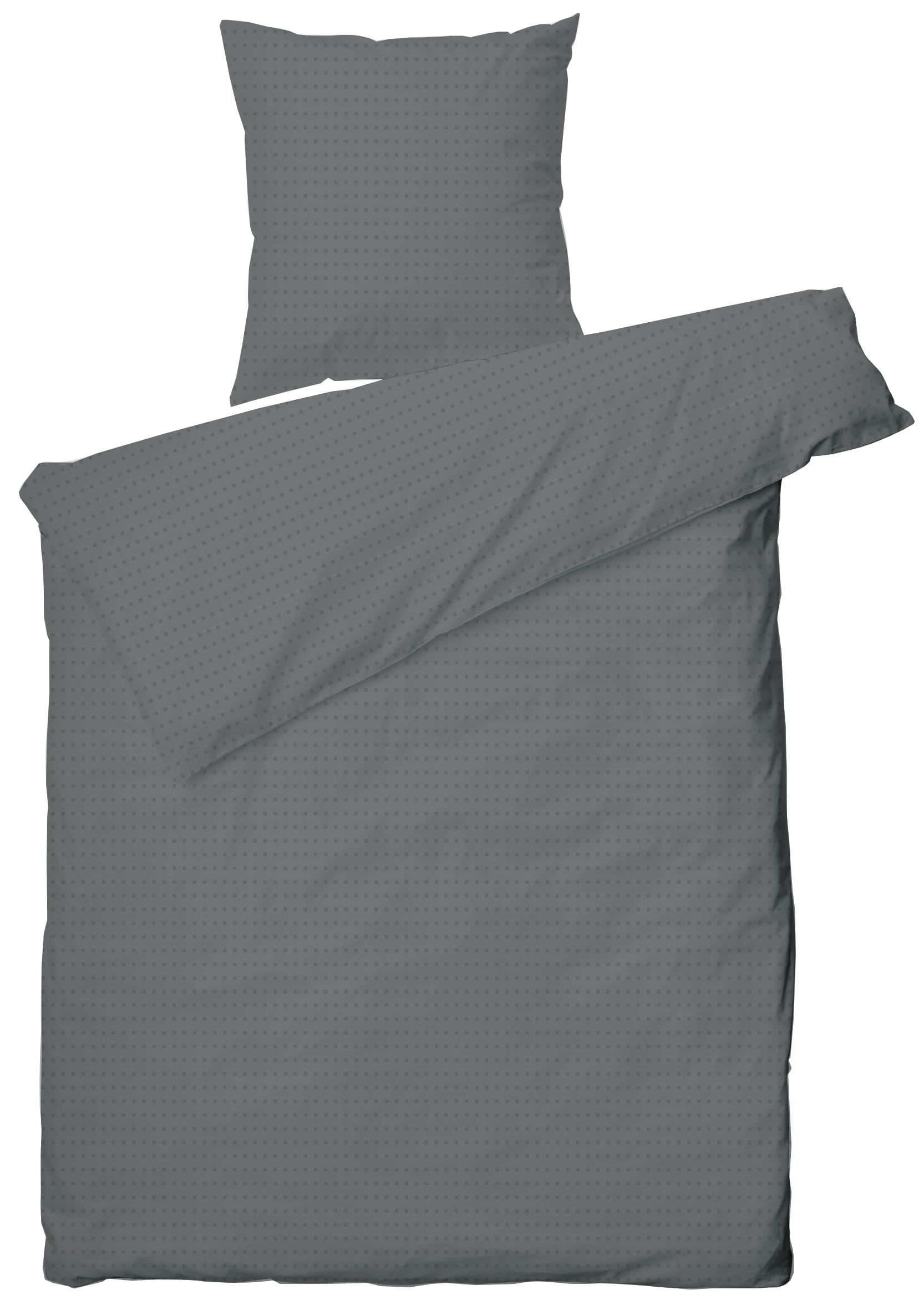 Bed linen 140x200 cm from JUNA in Dark grey color, made of Cotton sateen