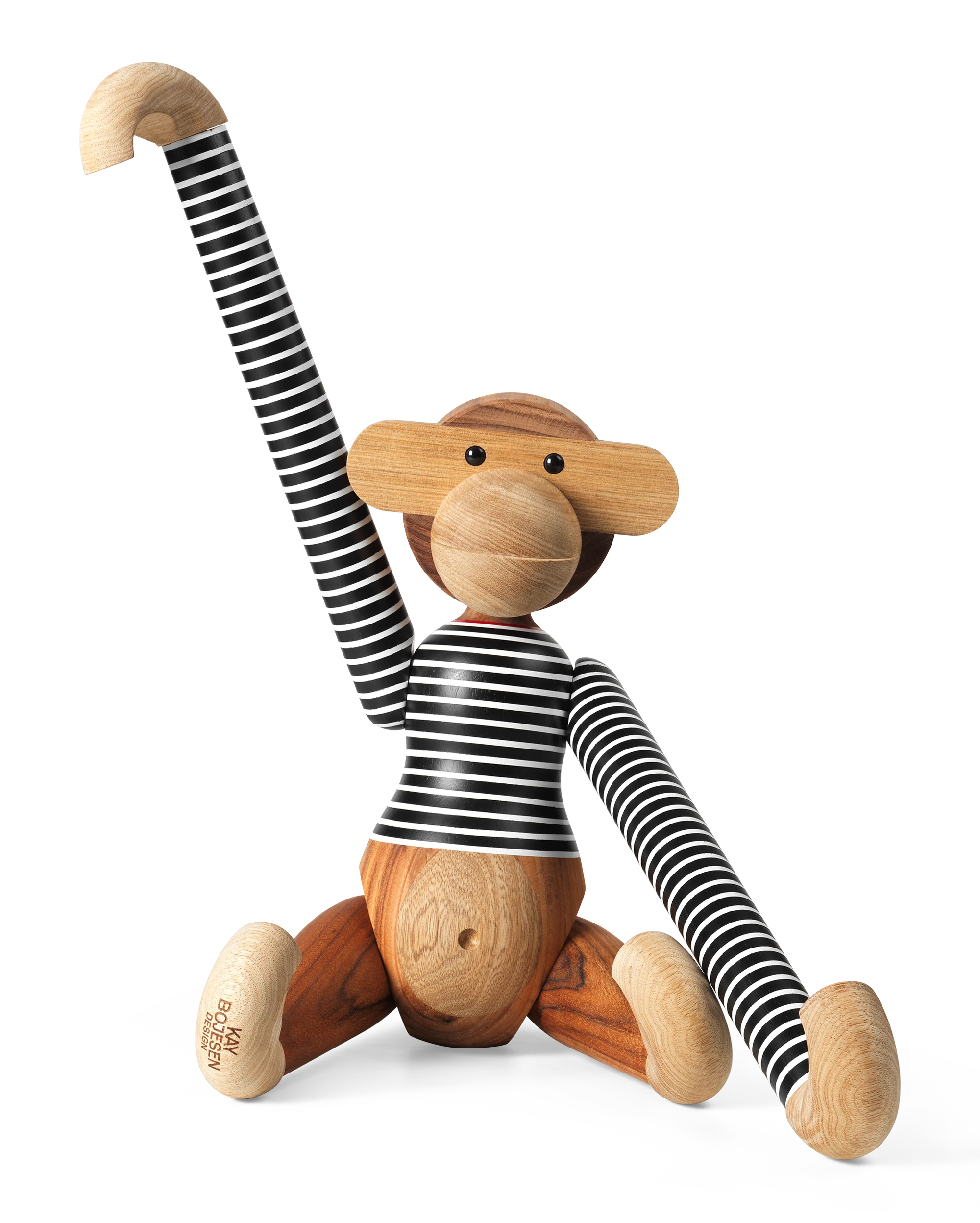 x Nørgaard paa Strøget Monkey large from Kay Bojesen in Black/White color, made of Wood