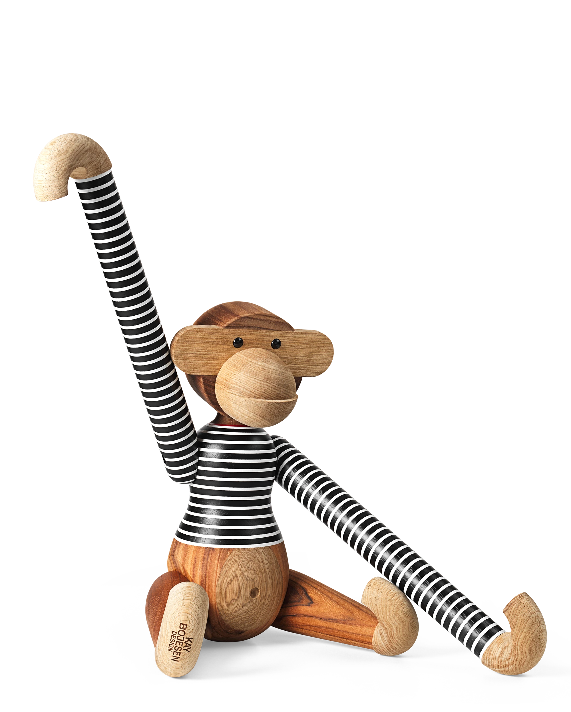 x Nørgaard paa Strøget Monkey large from Kay Bojesen in Black/White color, made of Wood