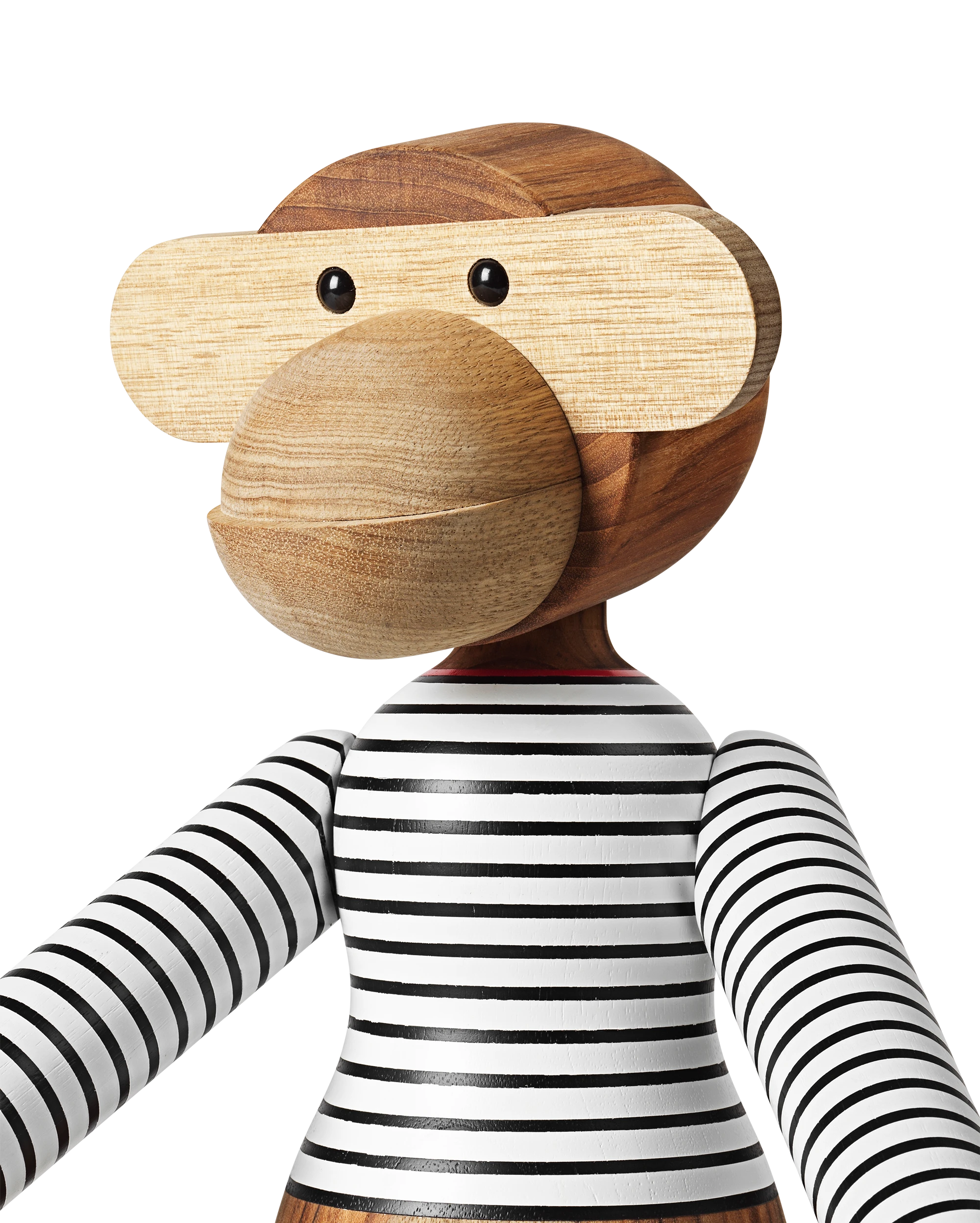 x Nørgaard paa Strøget Affe gross von Kay Bojesen in der Farbe Weiss/Schwarz, hergestellt aus Holz