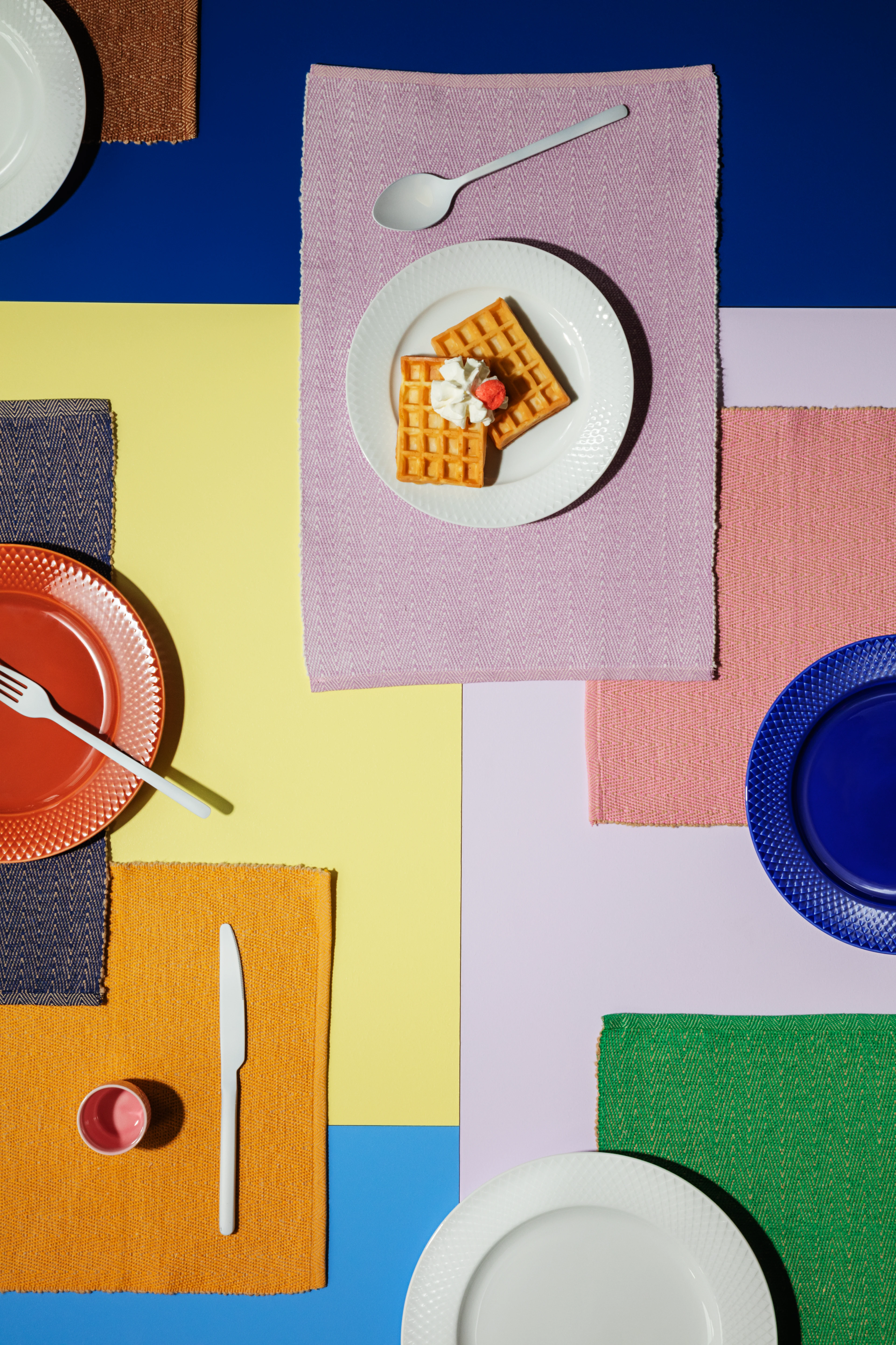 Place mat 43x30 cm from Lyngby Porcelæn in Purple color, made of Cotton blend