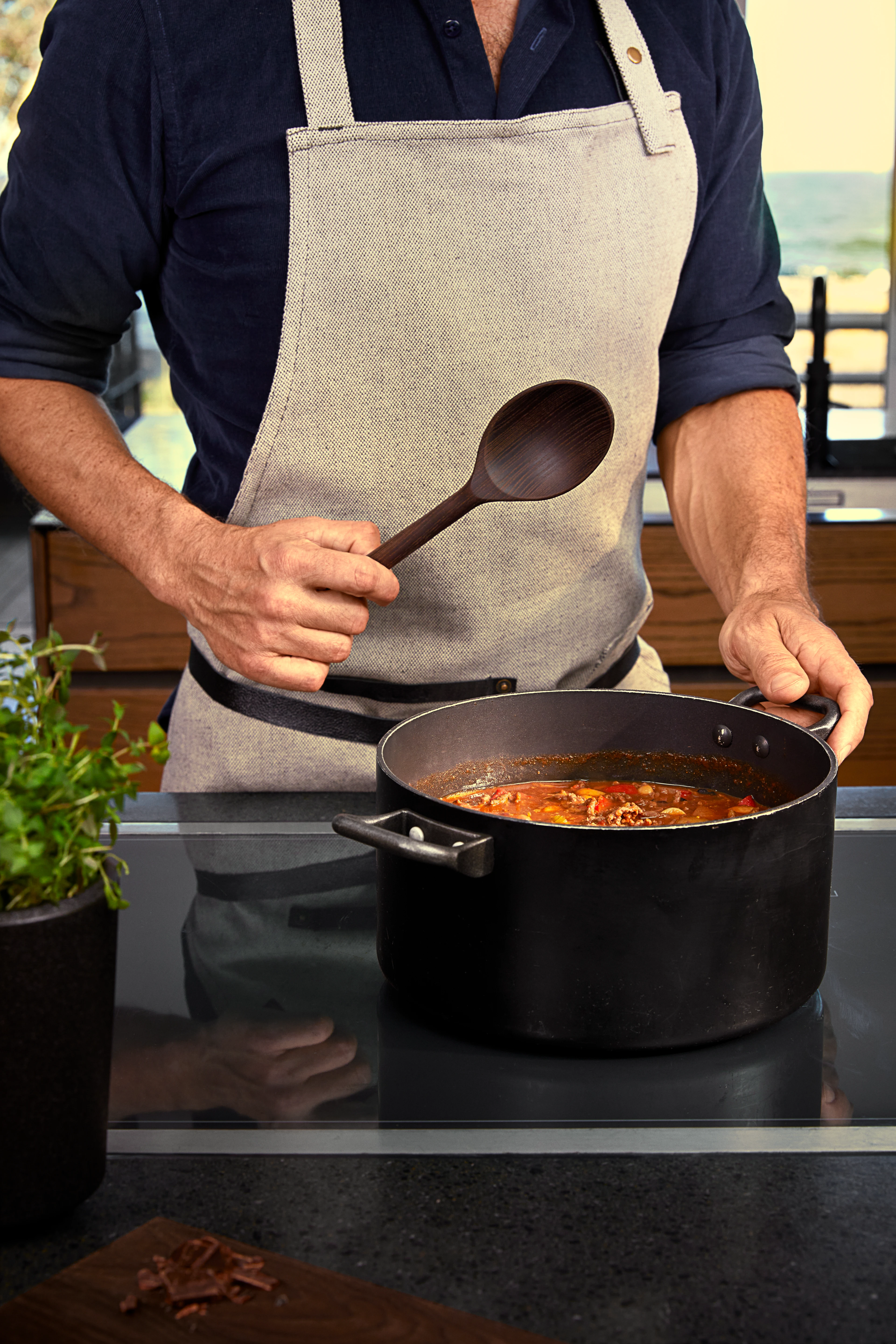 Ladle från Rosendahl i färgen Thermo ask, tillverkad av Trä