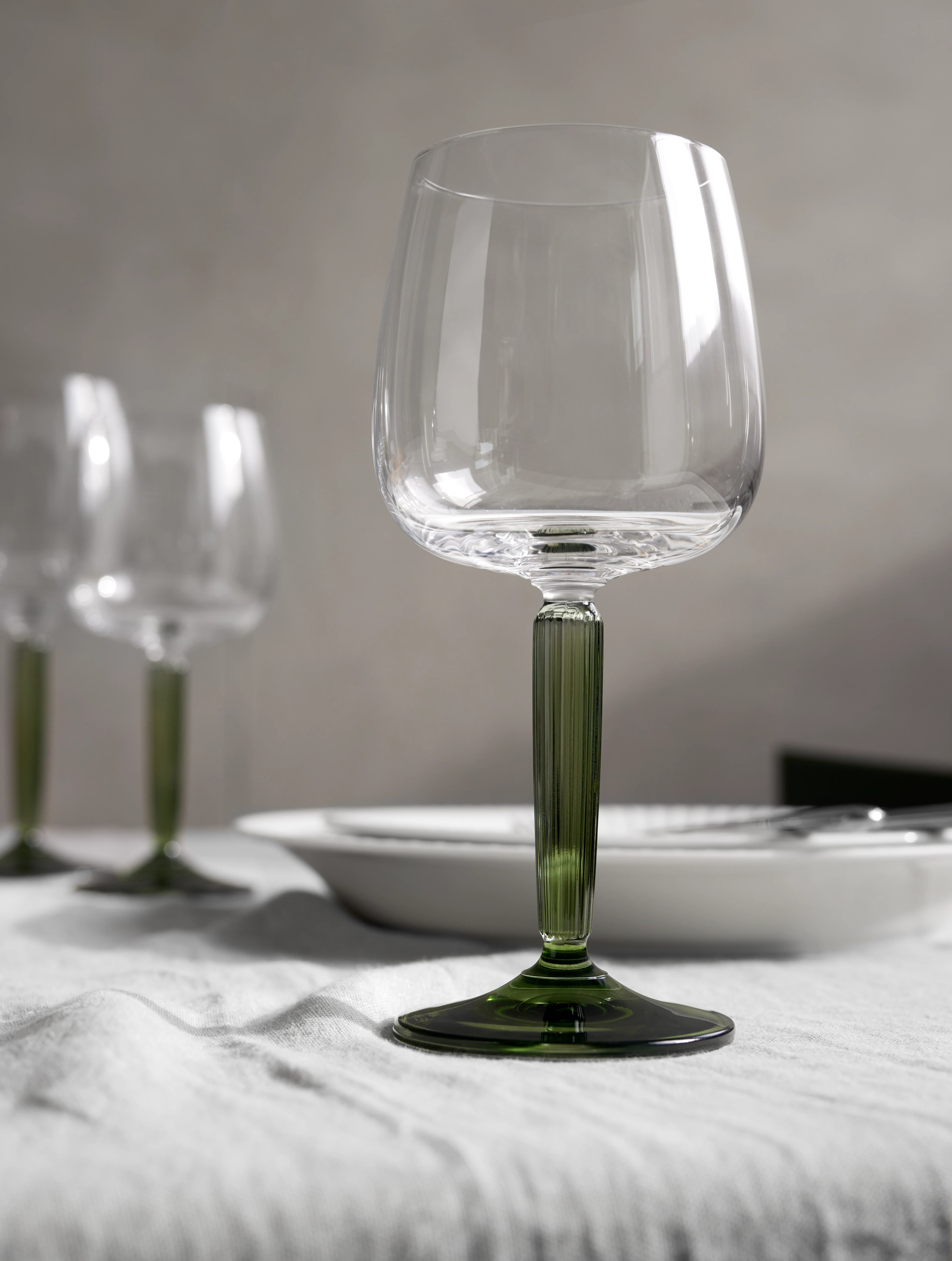Rotweinglas 49 cl 2 Stck. von Kähler in der Farbe Grün, hergestellt aus Glas