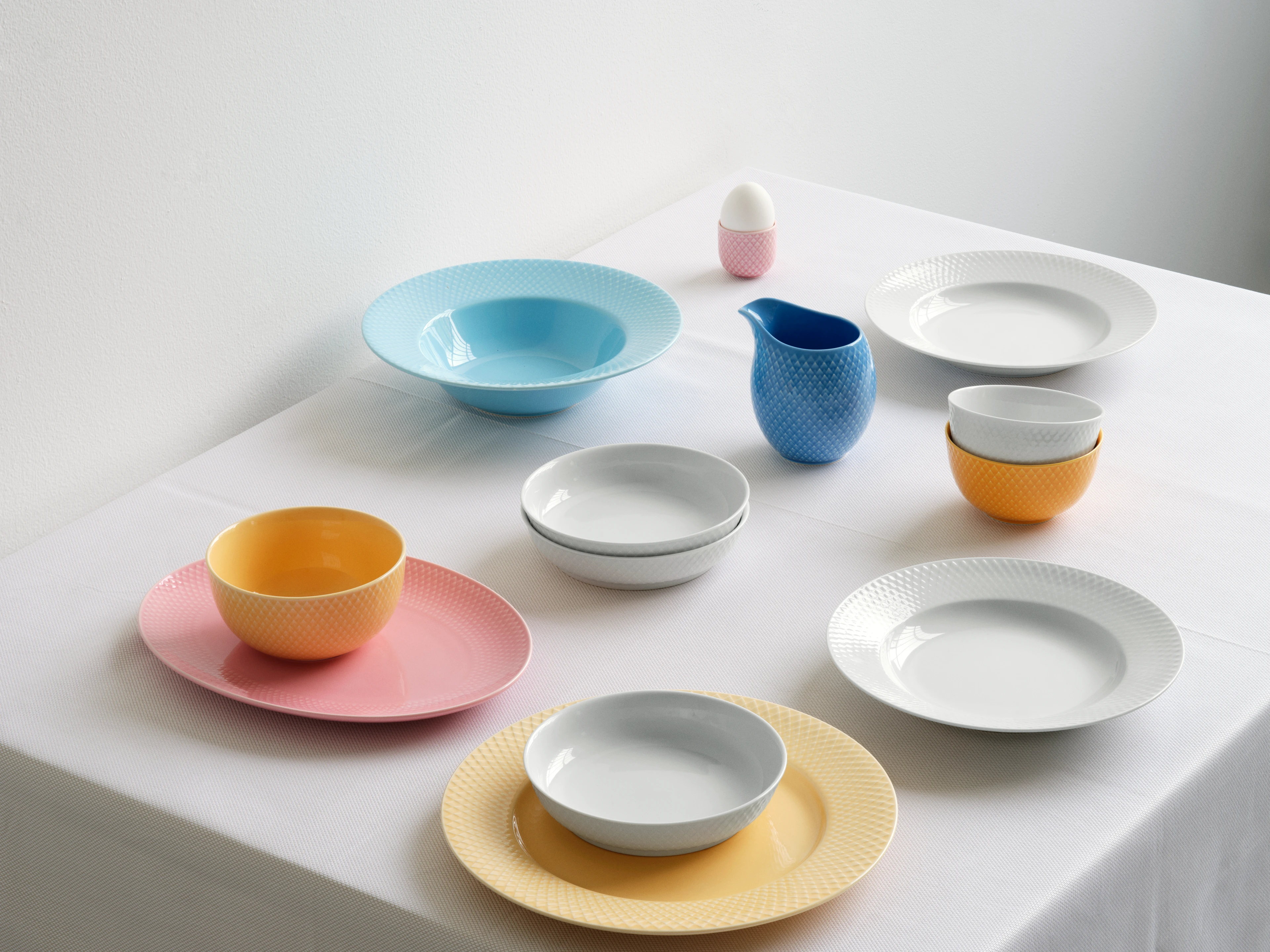 Lyngby Porcelæn Mug 33 cl in Blue from serie Rhombe Color