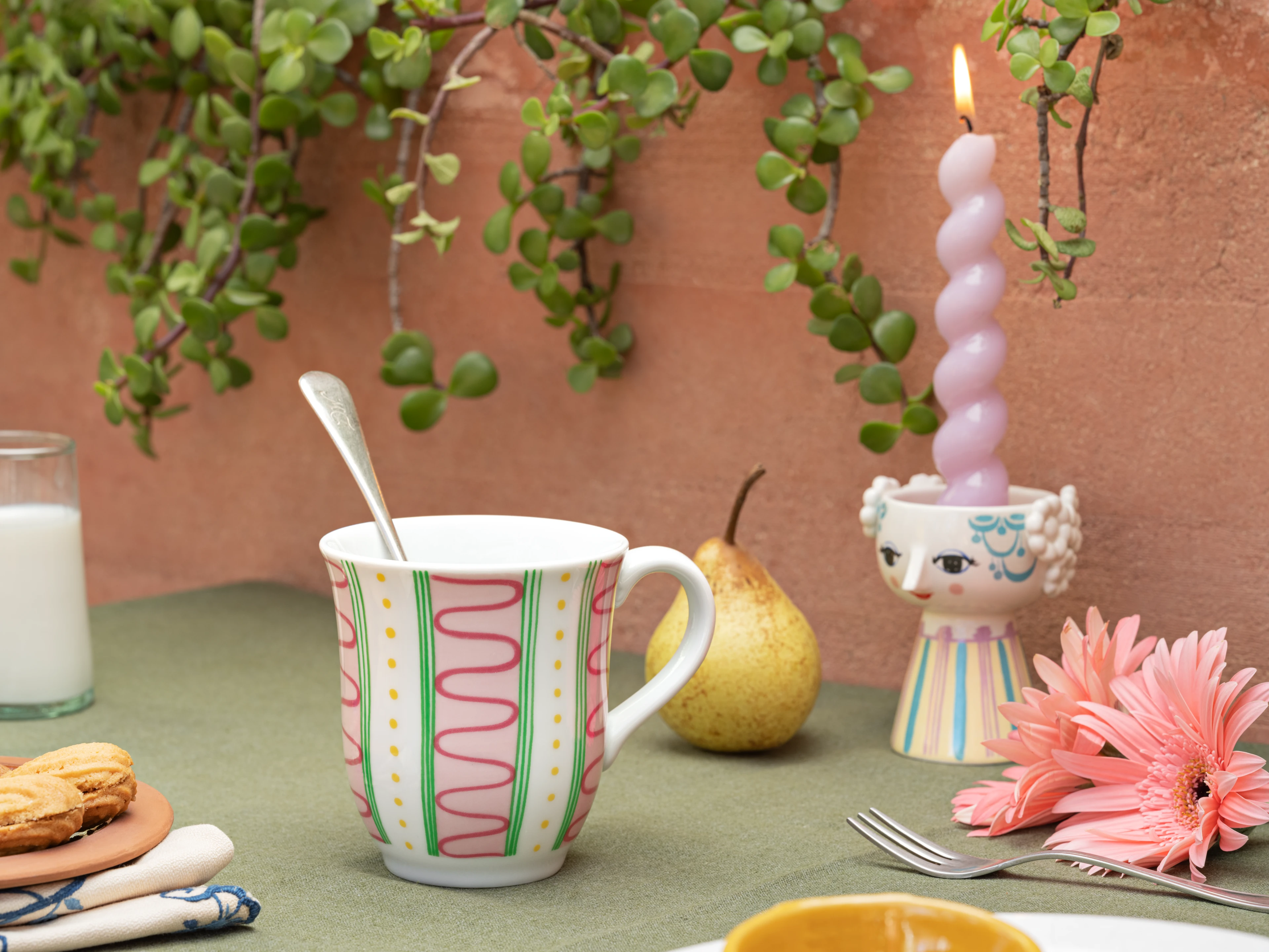 Mug 35 cl from Bjørn Wiinblad in Rose color, made of Ceramics