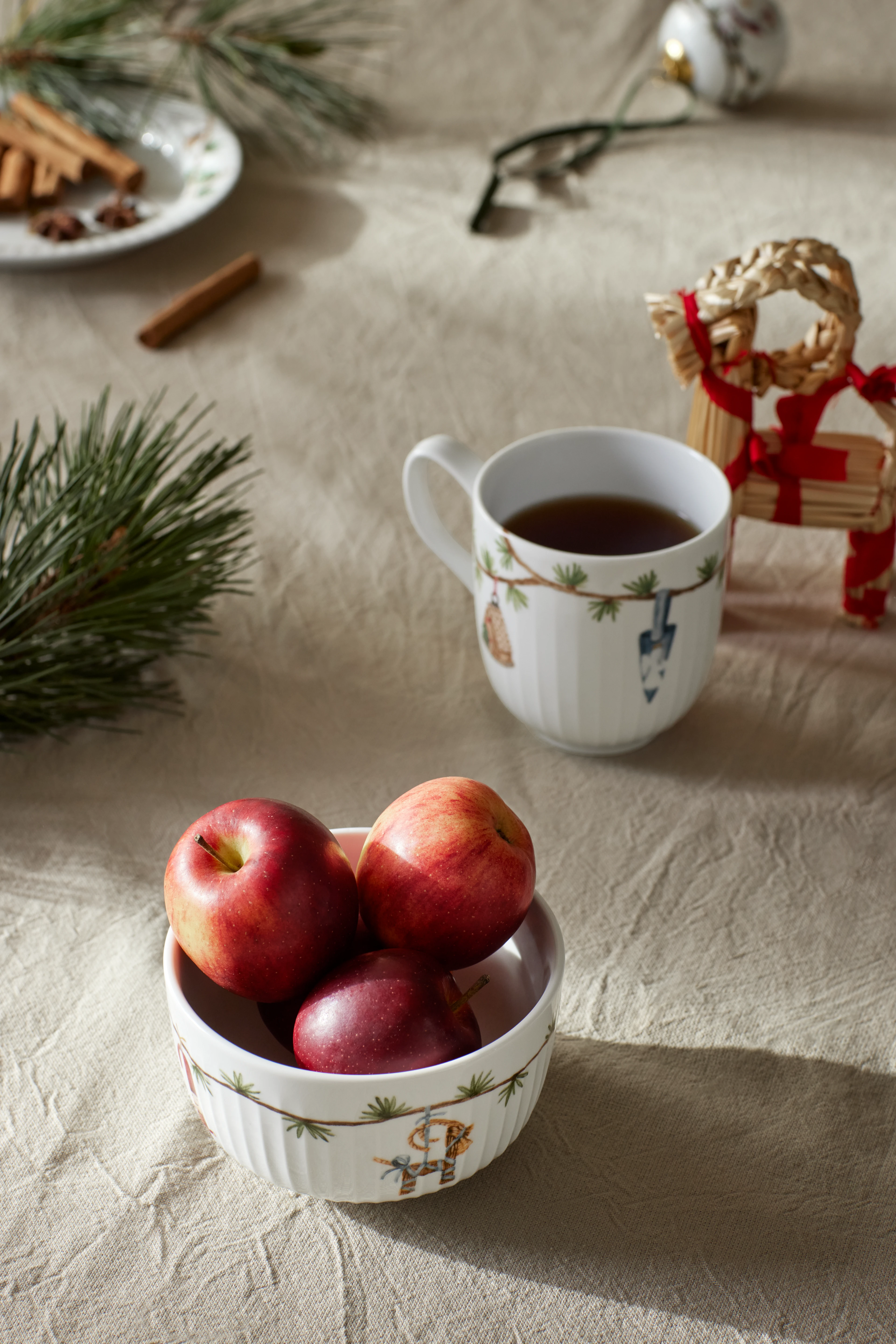 Bowl Special Edition Ø12 cm from Kähler  in White w. deco color, made of Ceramics