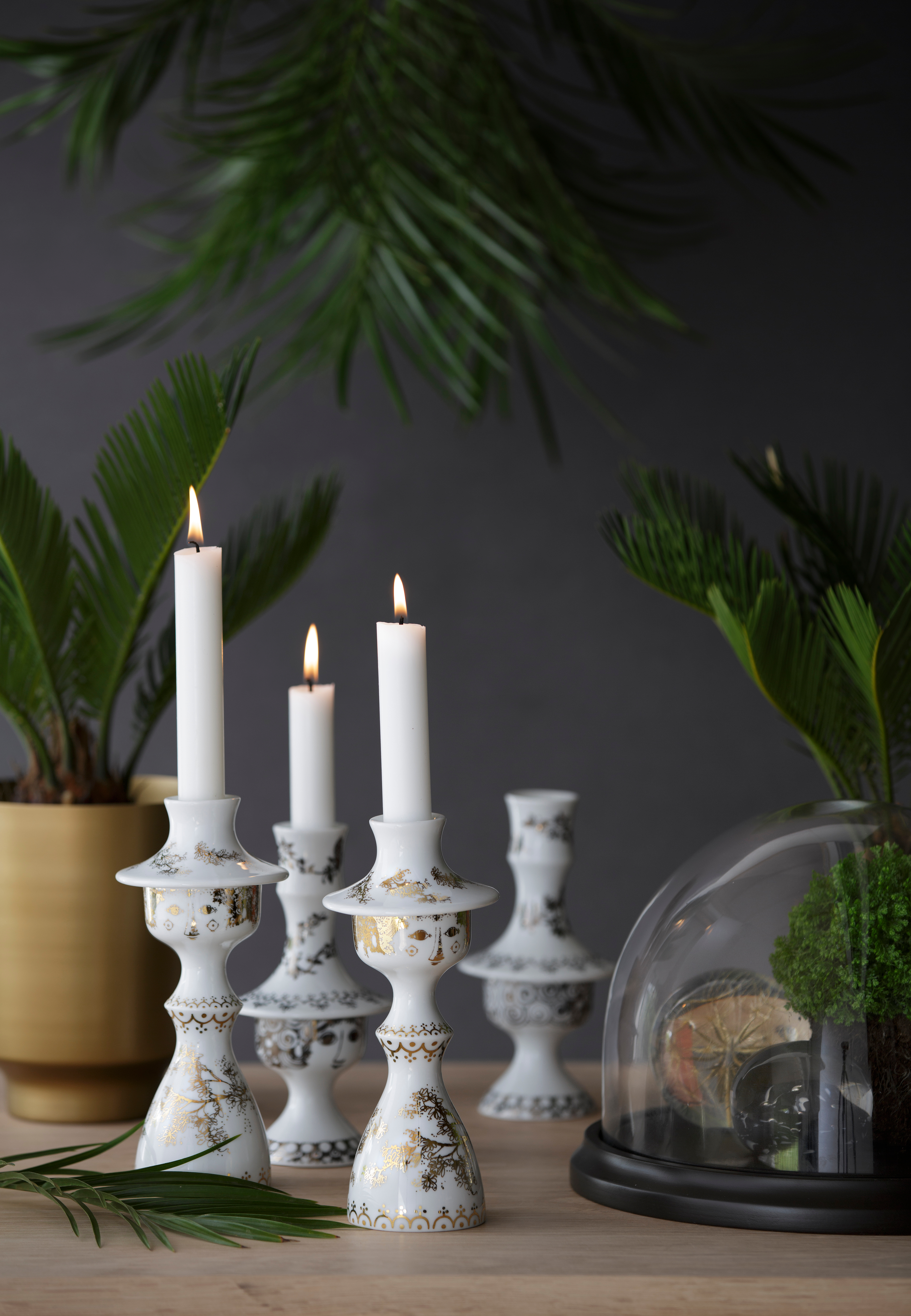 Candleholders and candles from Bjørn Wiinblad. Buy the candlestick at Rosendahl.com