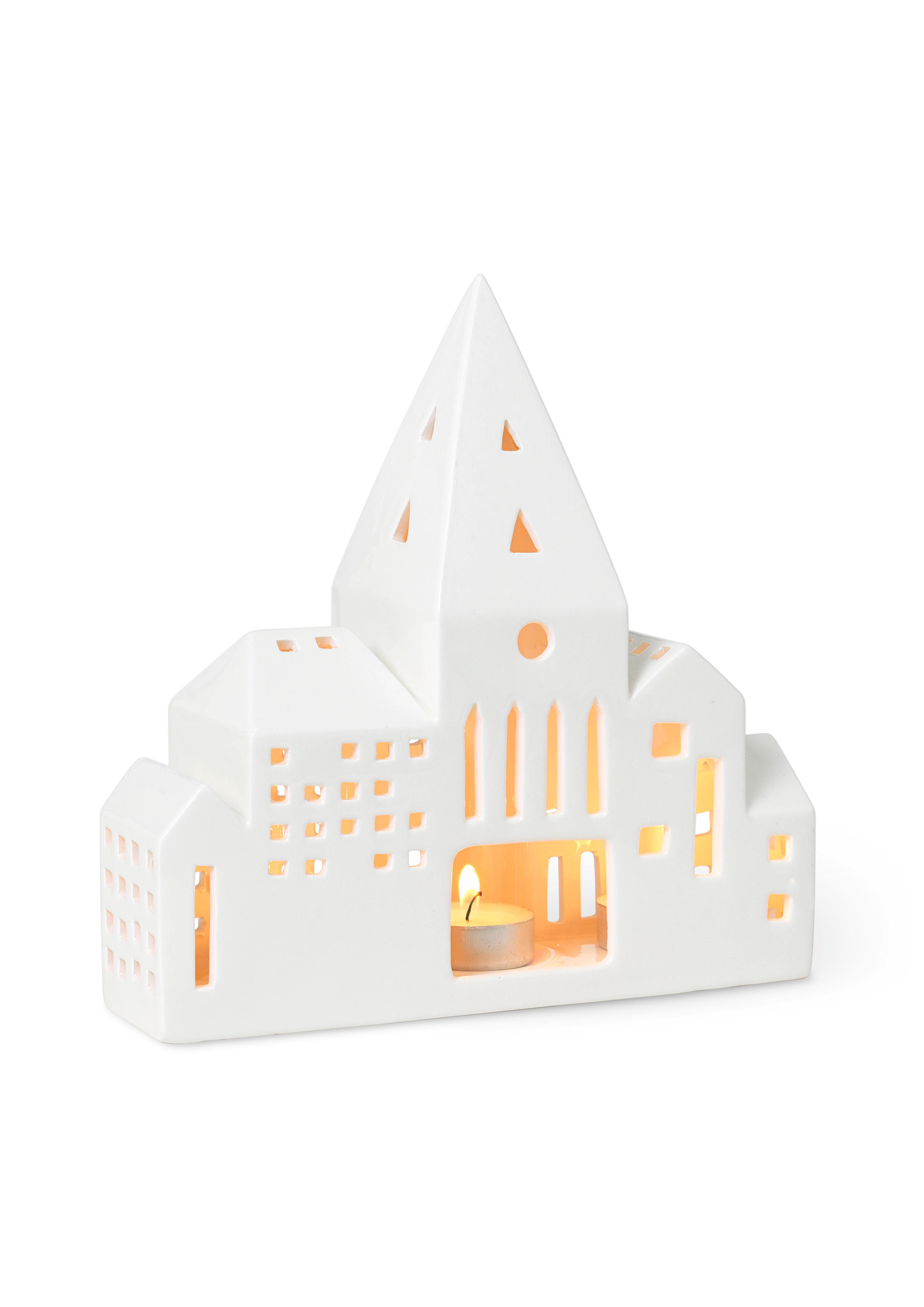 Lighthouse City H21 from Kähler  in White color, made of Ceramics