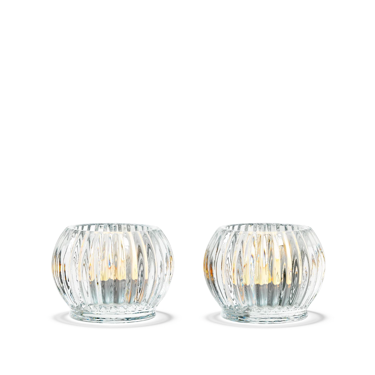 Telyslykt Ø8 cm 2 stk. fra Holmegaard i fargen Klar, laget av Glass