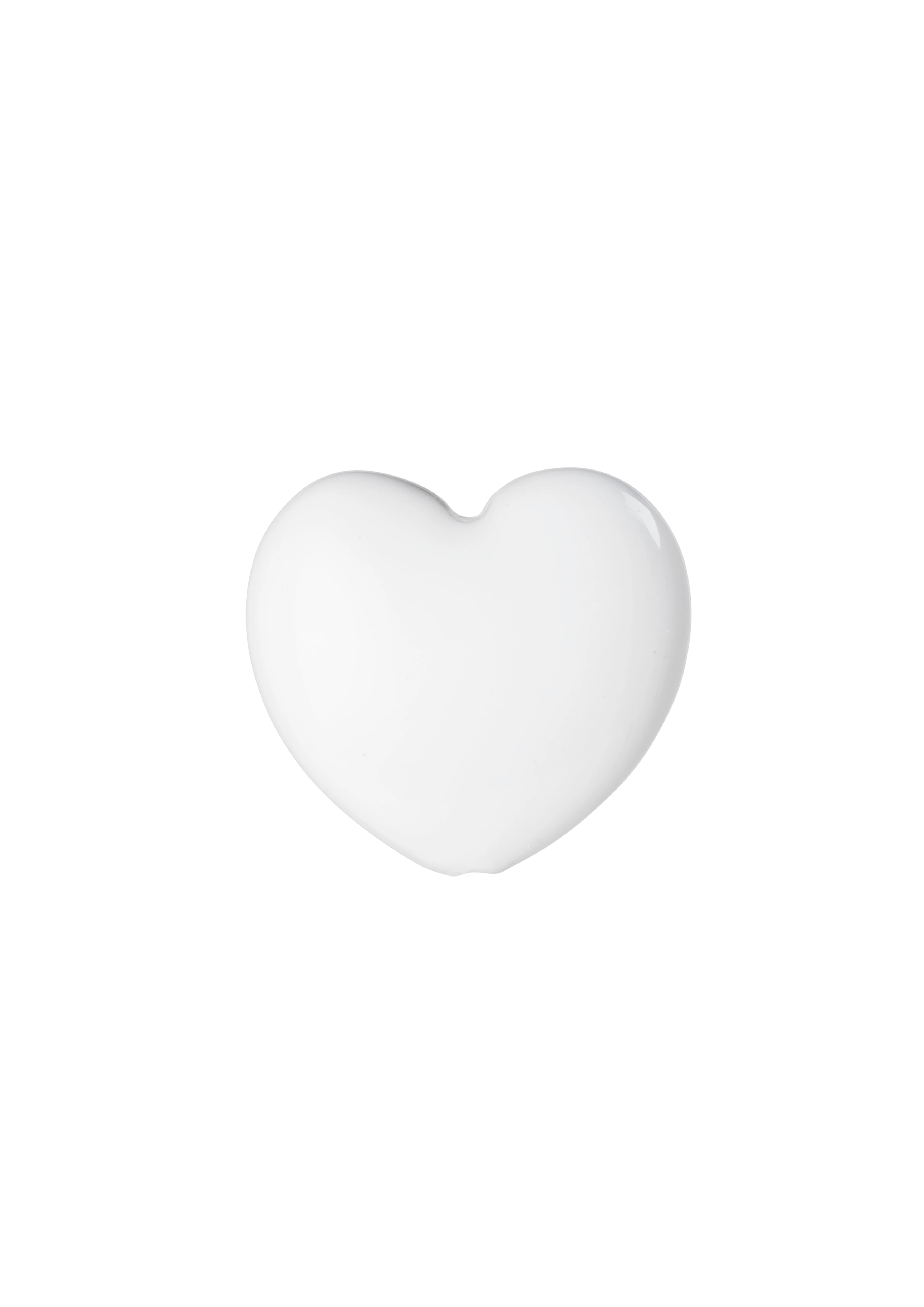 Hjerte H4.5 fra Rosendahl i farven Blank hvid, lavet af Keramik