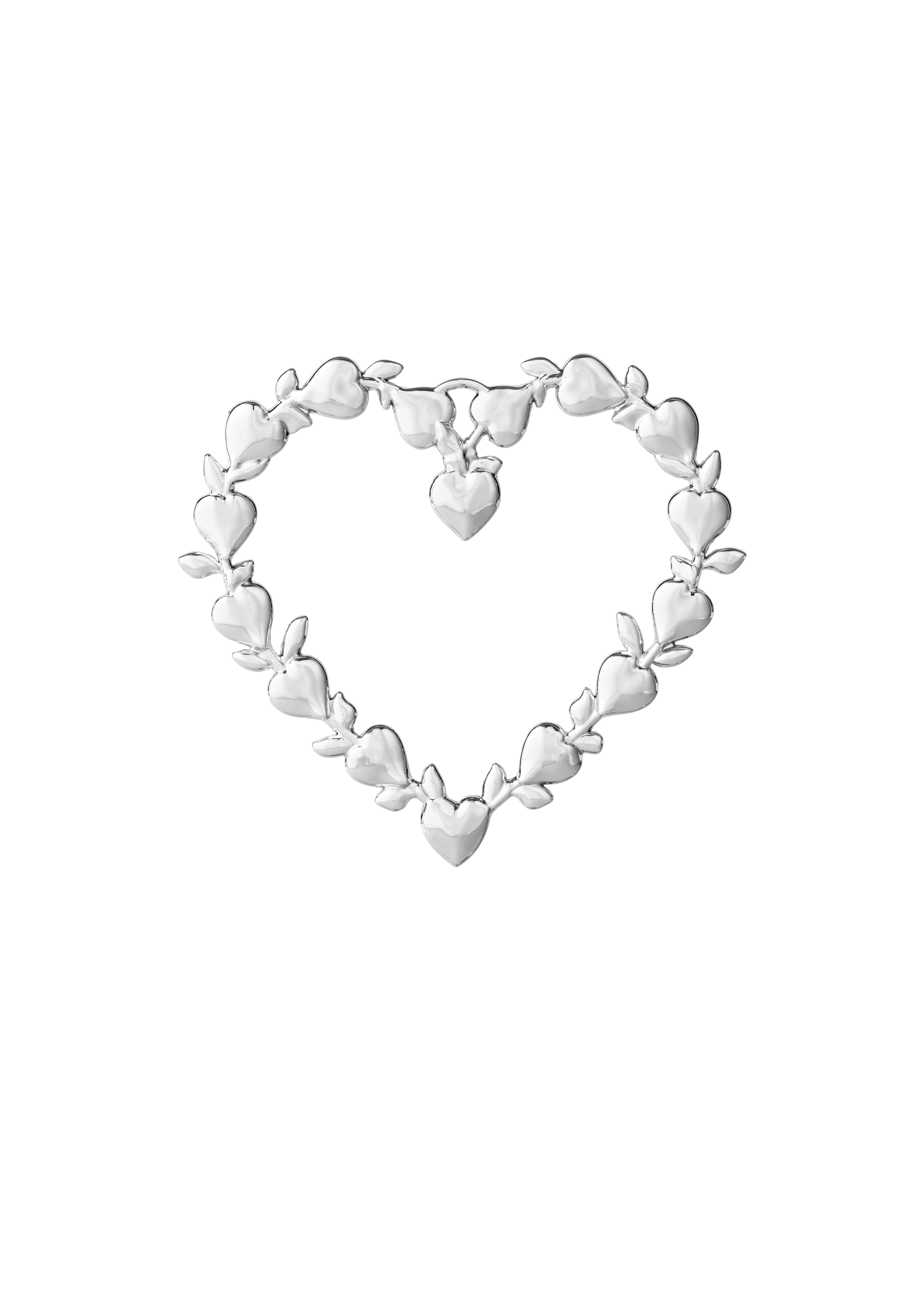 Leaf Heart H7 von Rosendahl in der Farbe Versilbert, hergestellt aus Metall