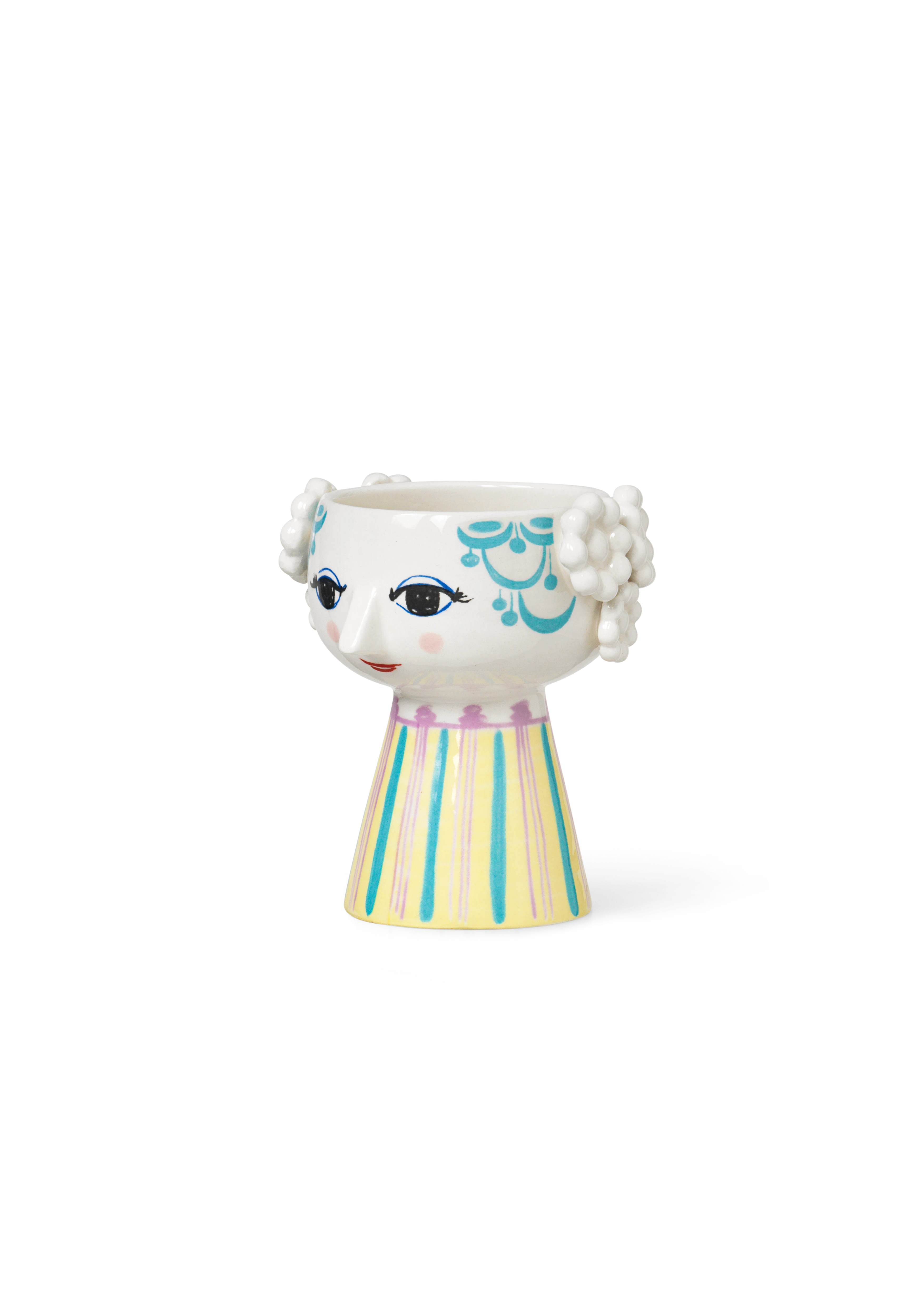 Candle holder H9.5 cm from Bjørn Wiinblad in Light blue color, made of Ceramics