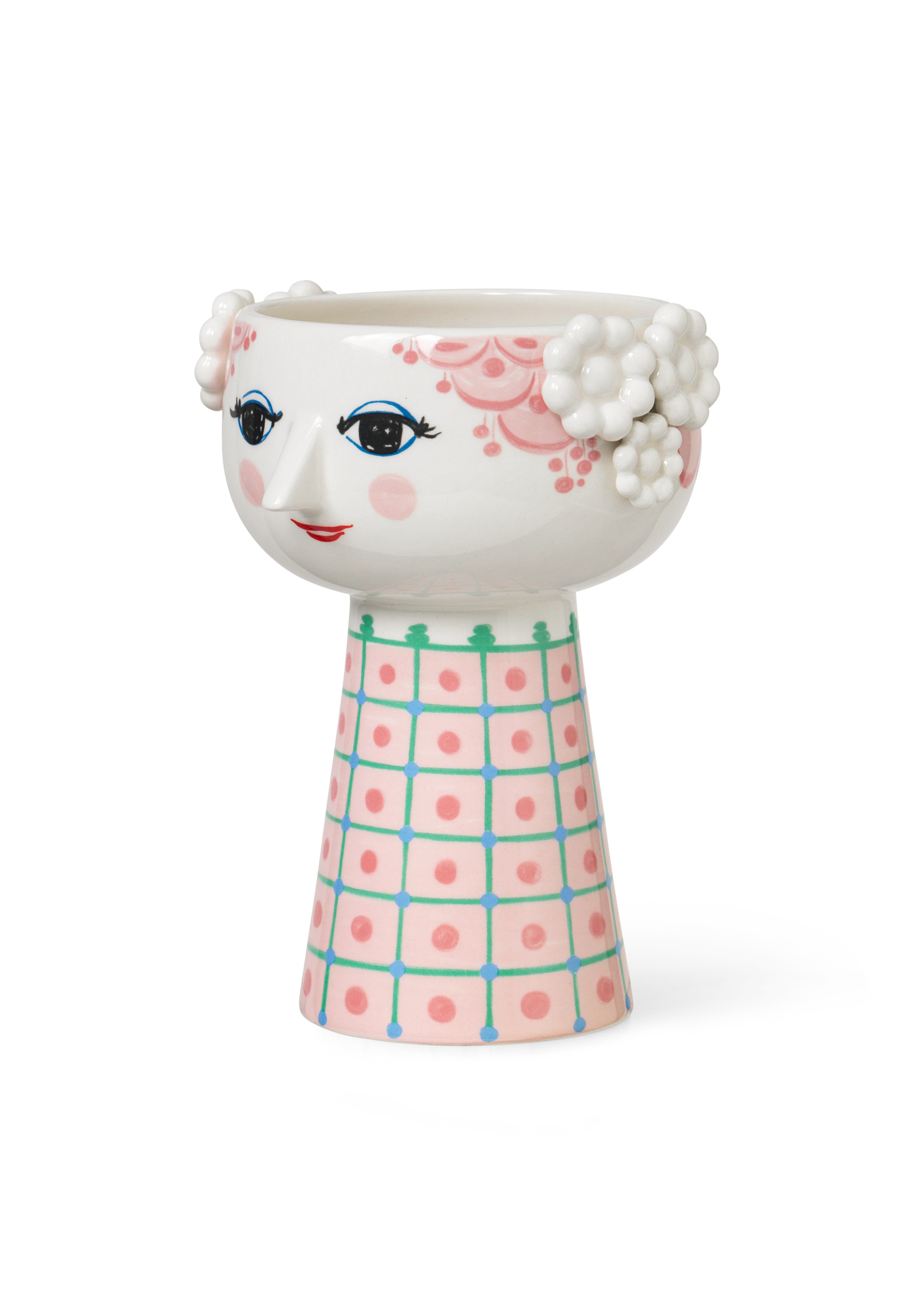 Vase H18.5 cm fra Bjørn Wiinblad i fargen Pink, laget av Keramikk