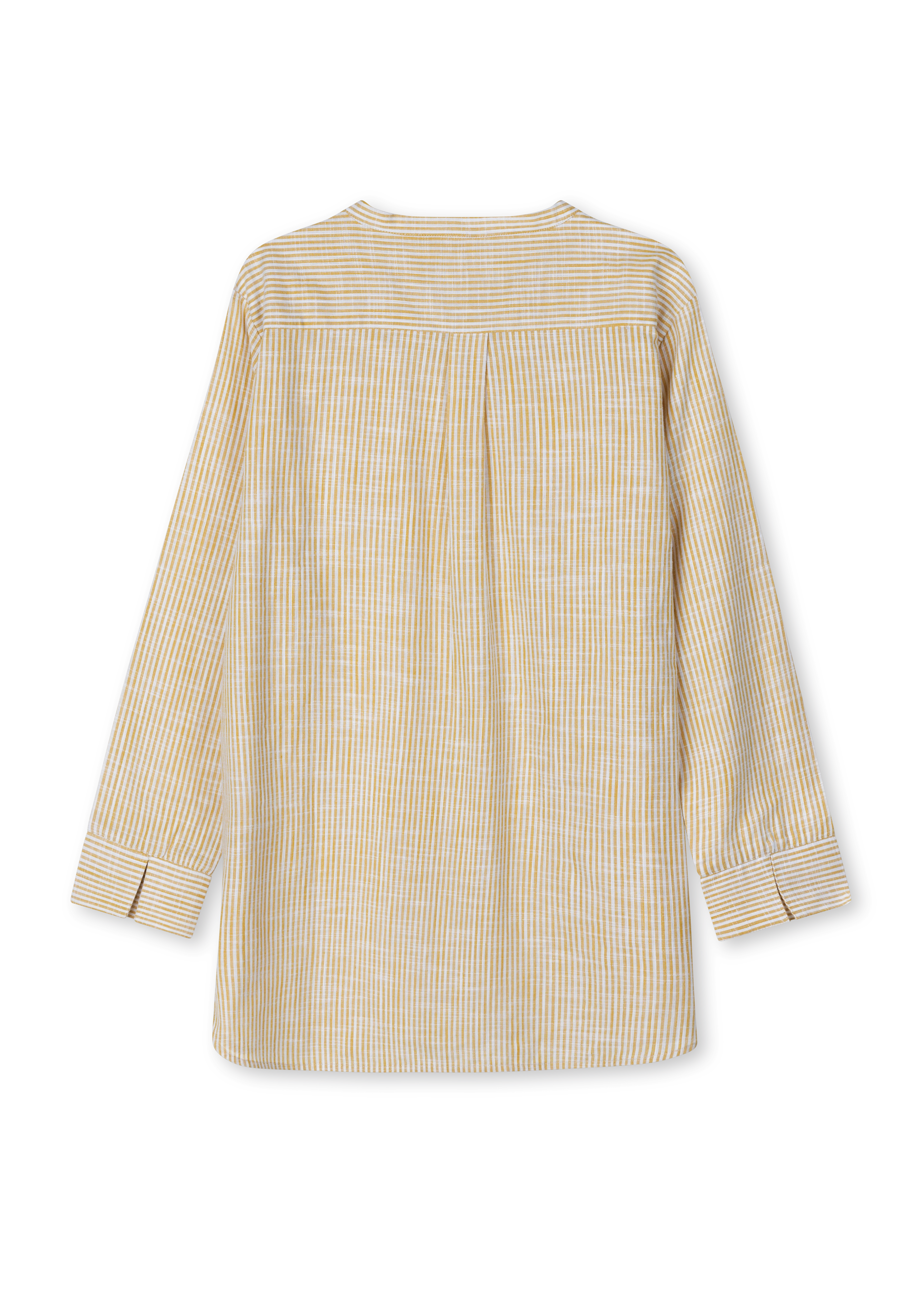 Ida shirt S/M from JUNA in Ochre/White color, made of Cotton