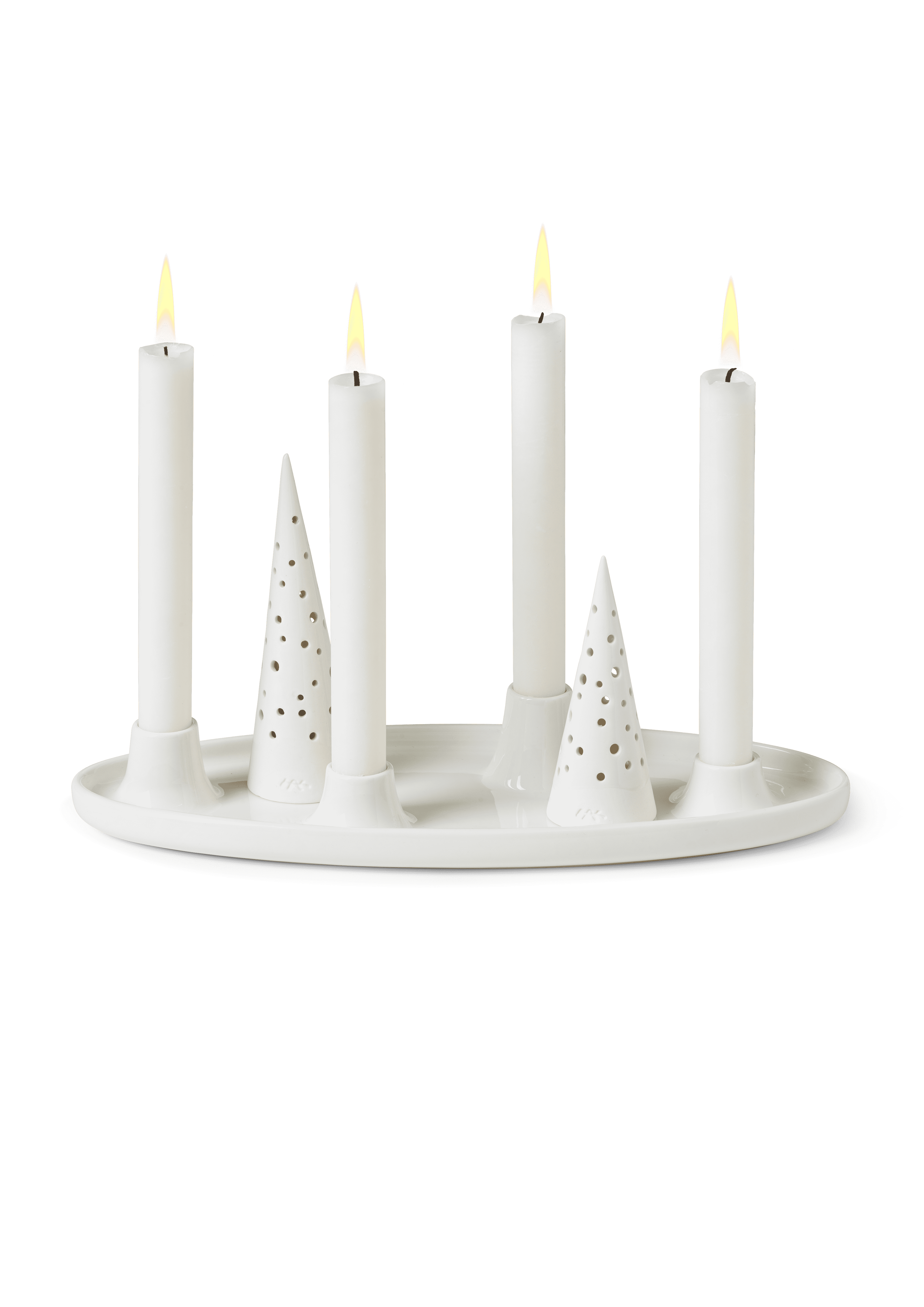 Oval advent candle holder 33x13