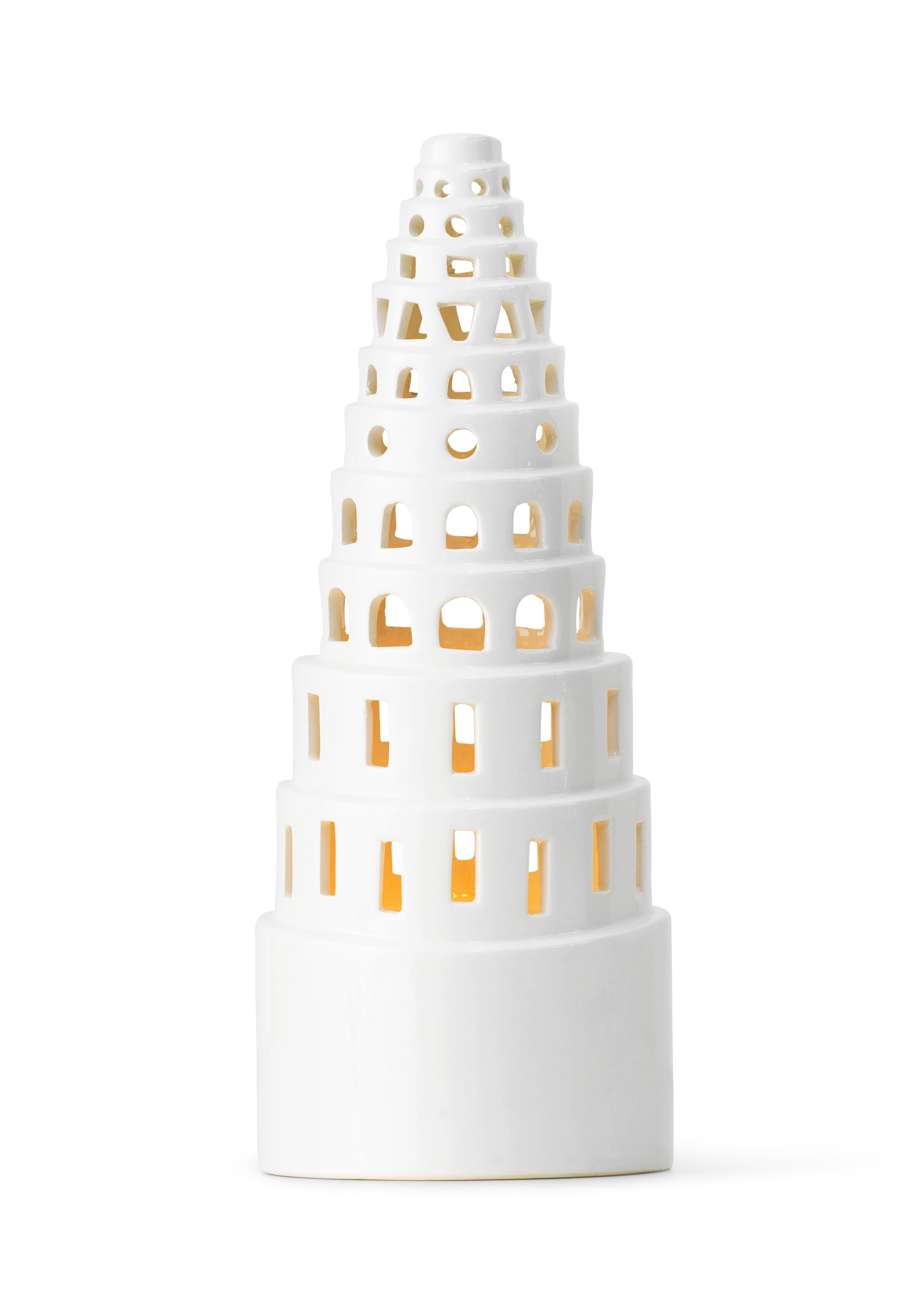 Lighthouse High tower Ø9 cm from Kähler  in White color, made of Ceramics