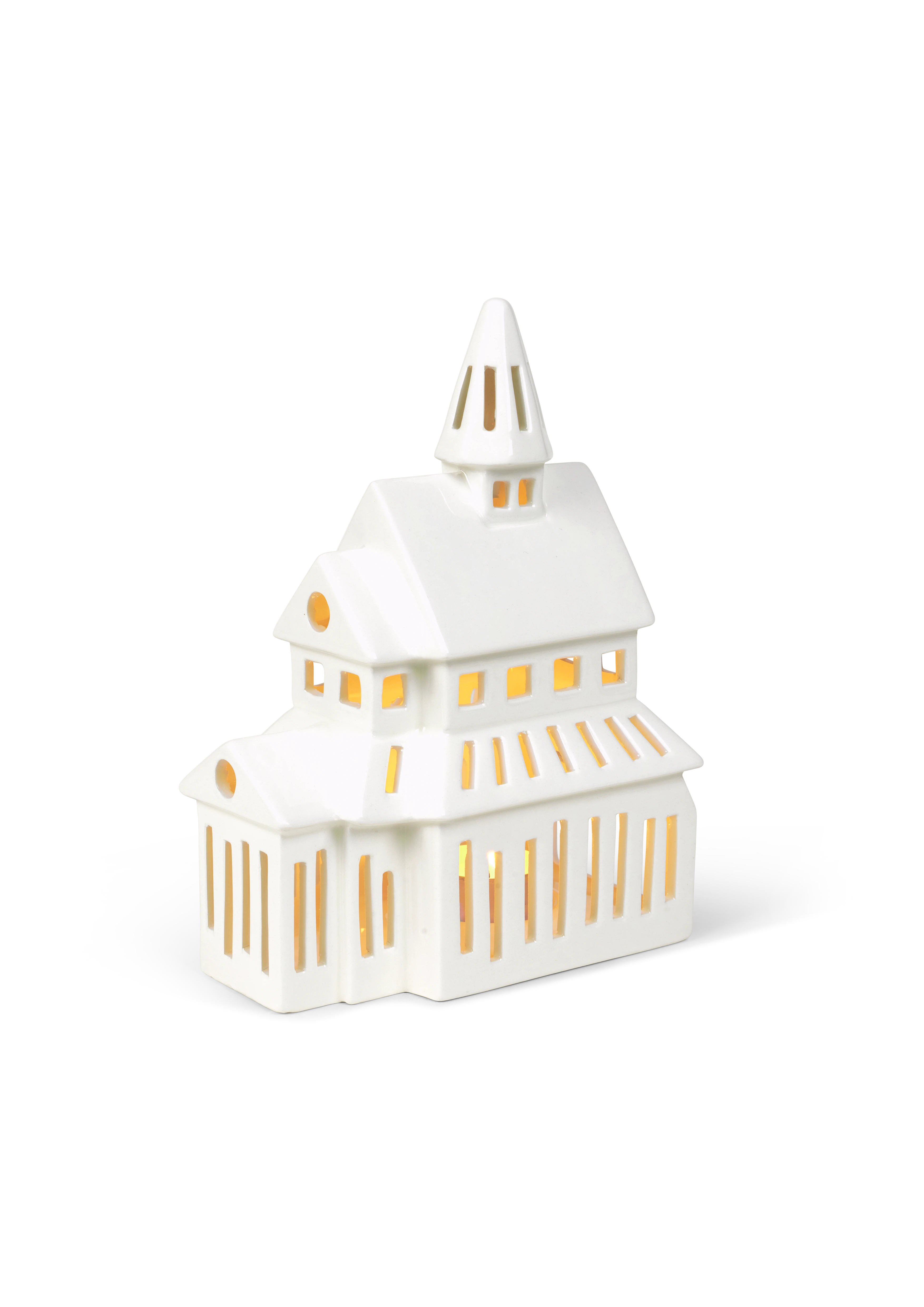 lyshus Stavkirke H20 fra Kähler i fargen Hvit, laget av Keramikk