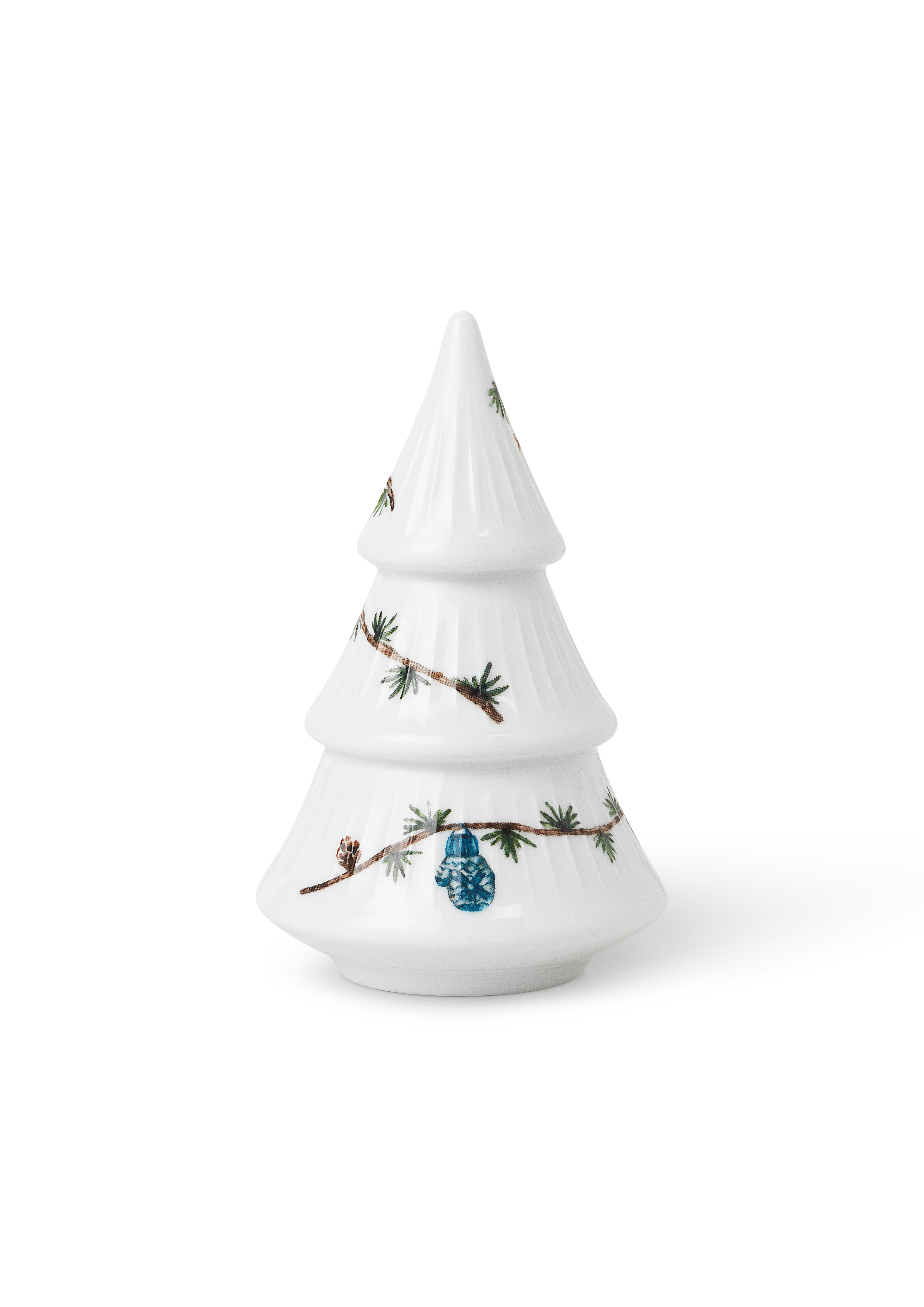 Juletre H16 fra Kähler i fargen Hvit m. deko, laget av Keramikk