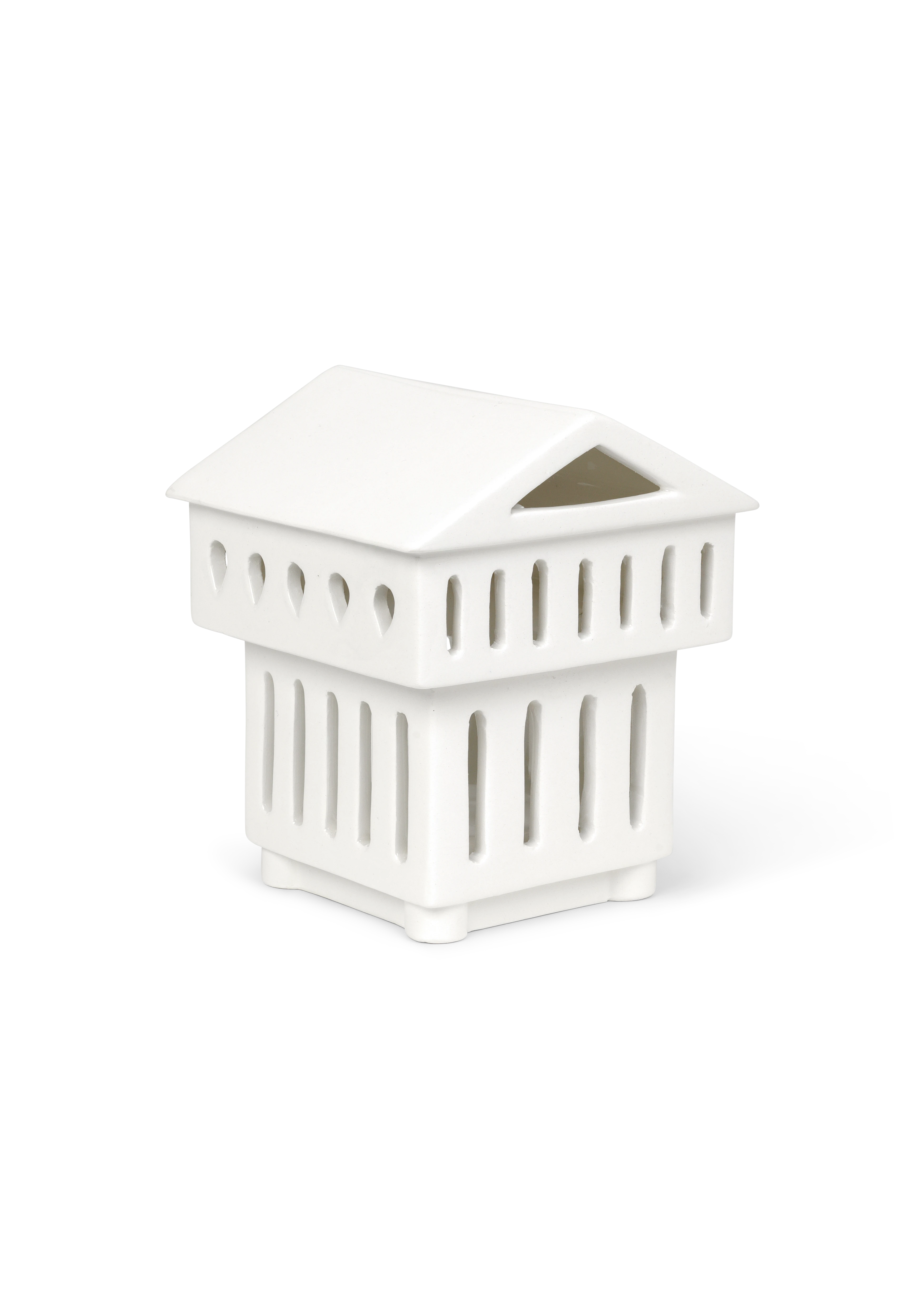 Lichthaus Stabbur H13.5 von Kähler in der Farbe Weiss, hergestellt aus Keramik