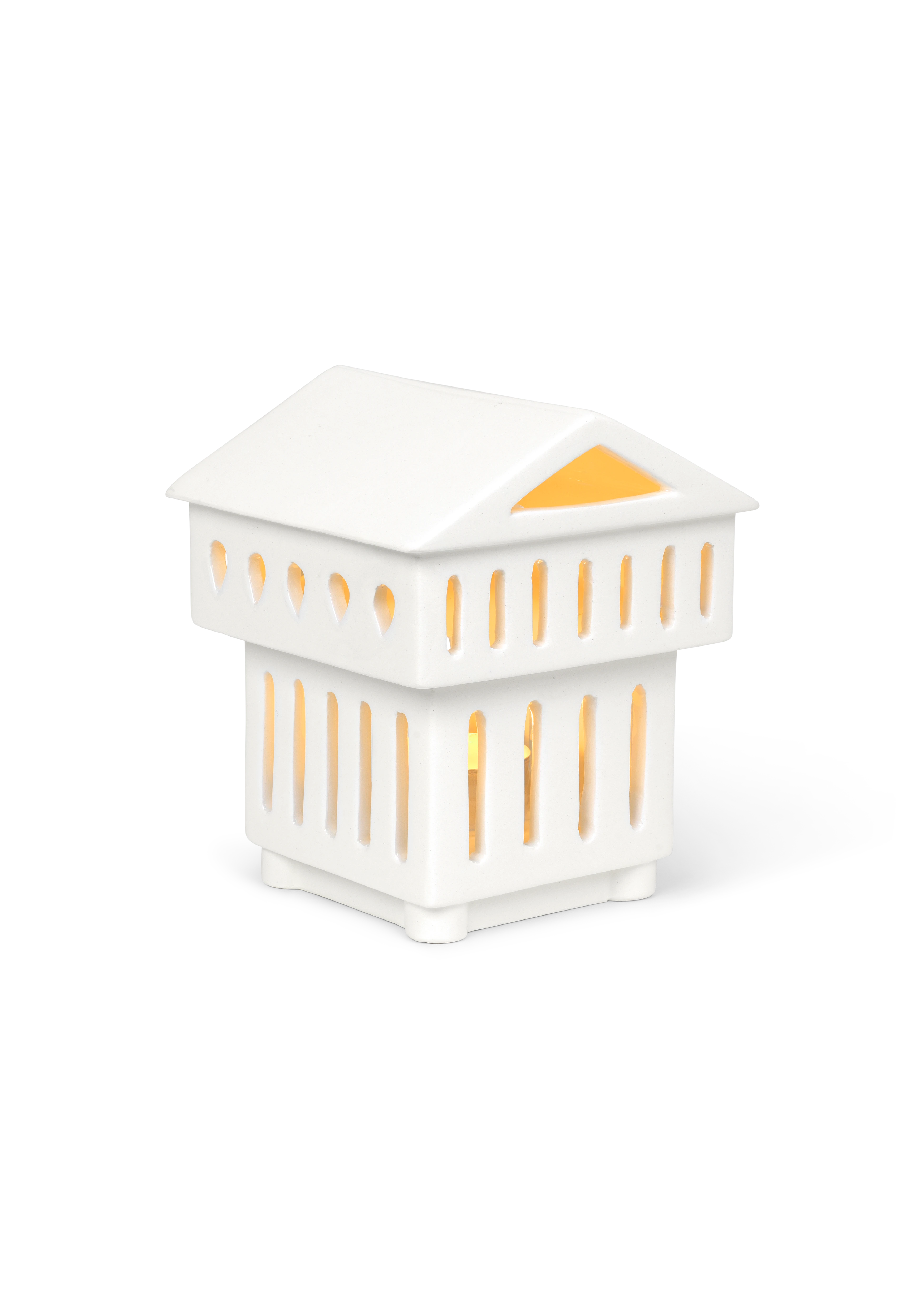 Lichthaus Stabbur H13.5 von Kähler in der Farbe Weiss, hergestellt aus Keramik