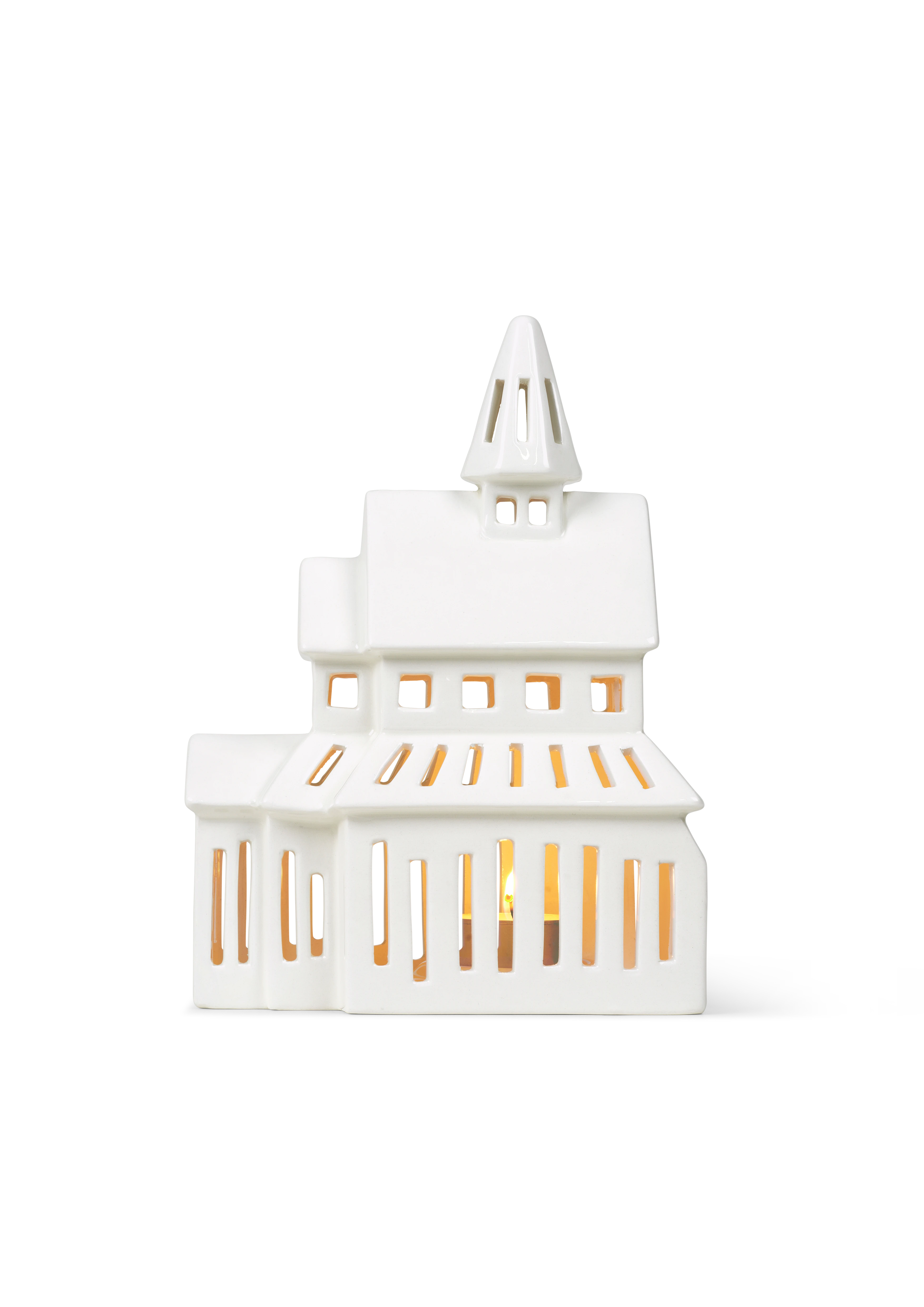 lyshus Stavkirke H20 fra Kähler i fargen Hvit, laget av Keramikk