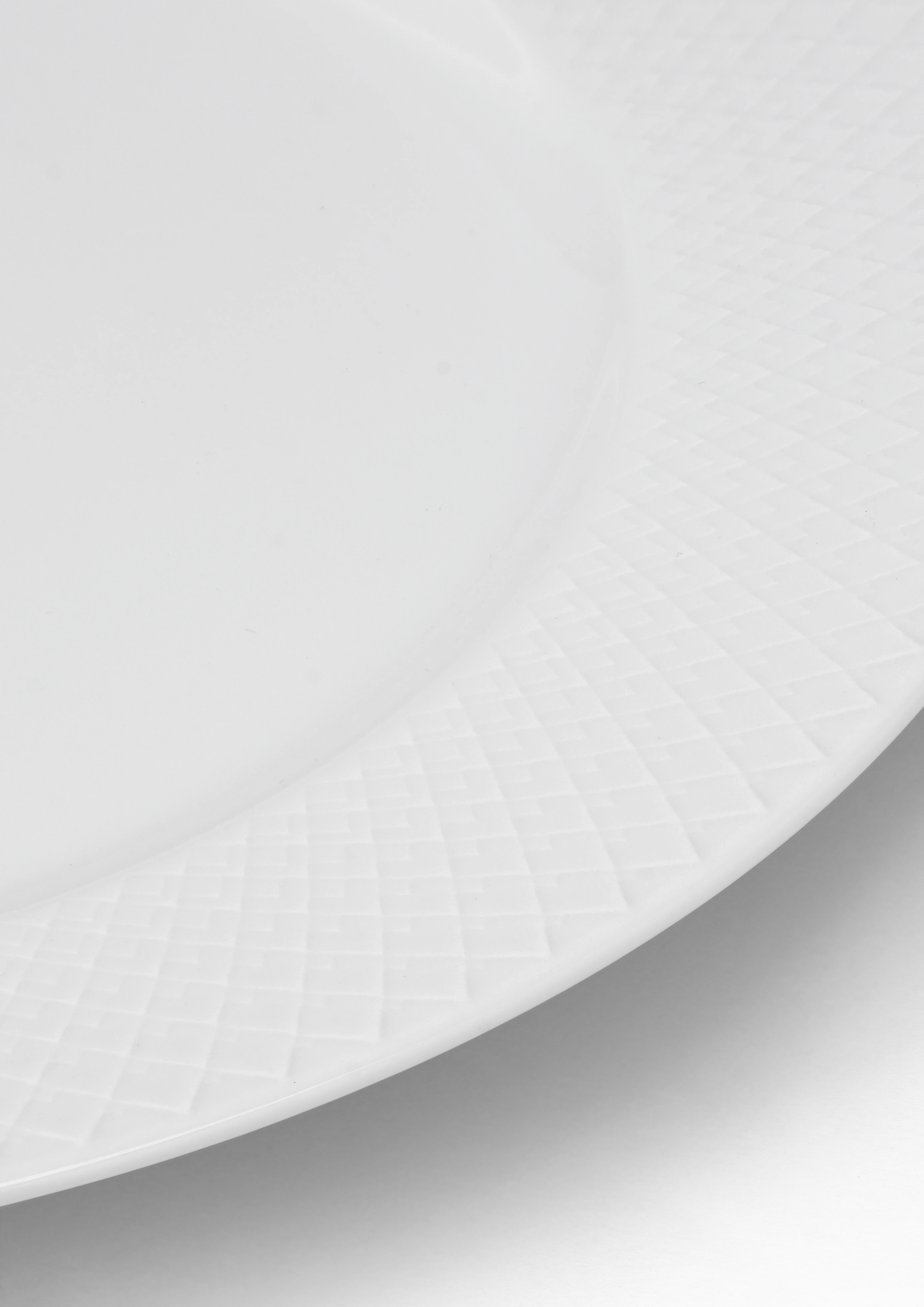 Middagstallerken Ø27 cm fra Lyngby Porcelæn i farven Hvid, lavet af Keramik