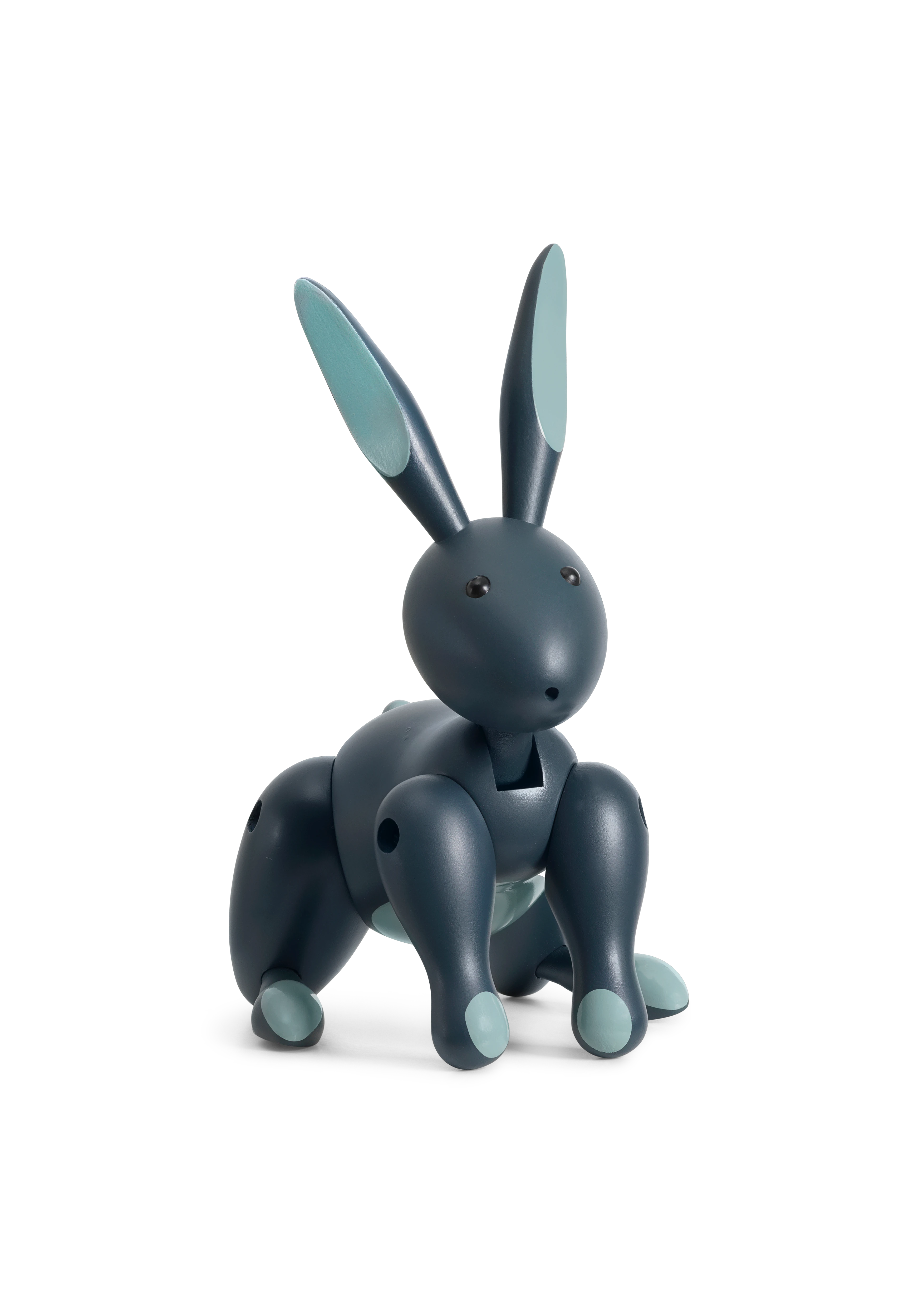 Rabbit H16 cm from Kay Bojesen in Blue color, made of Wood