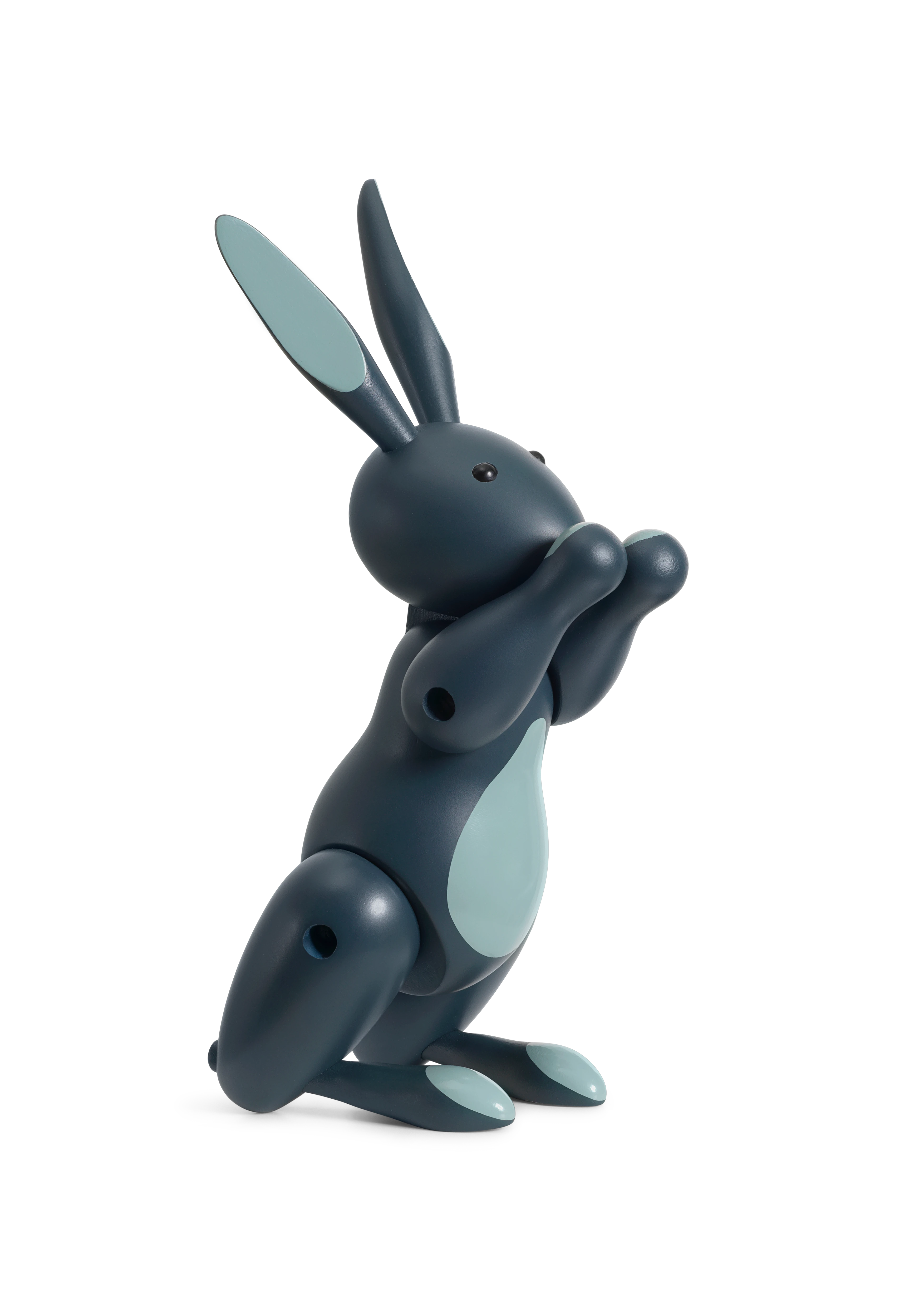 Rabbit H16 cm from Kay Bojesen in Blue color, made of Wood