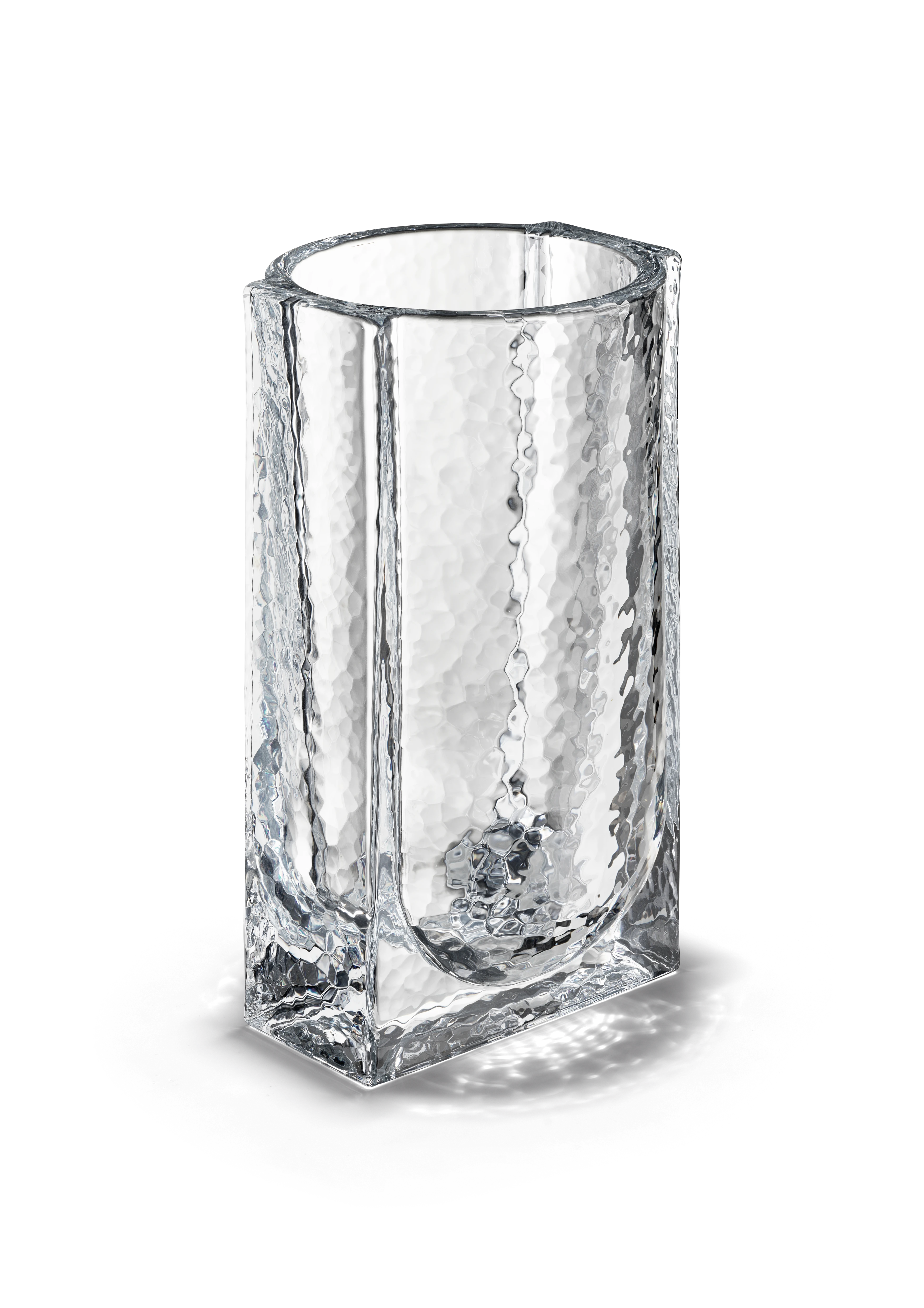 Vase H20 cm fra Holmegaard i fargen Klar, laget av Glass