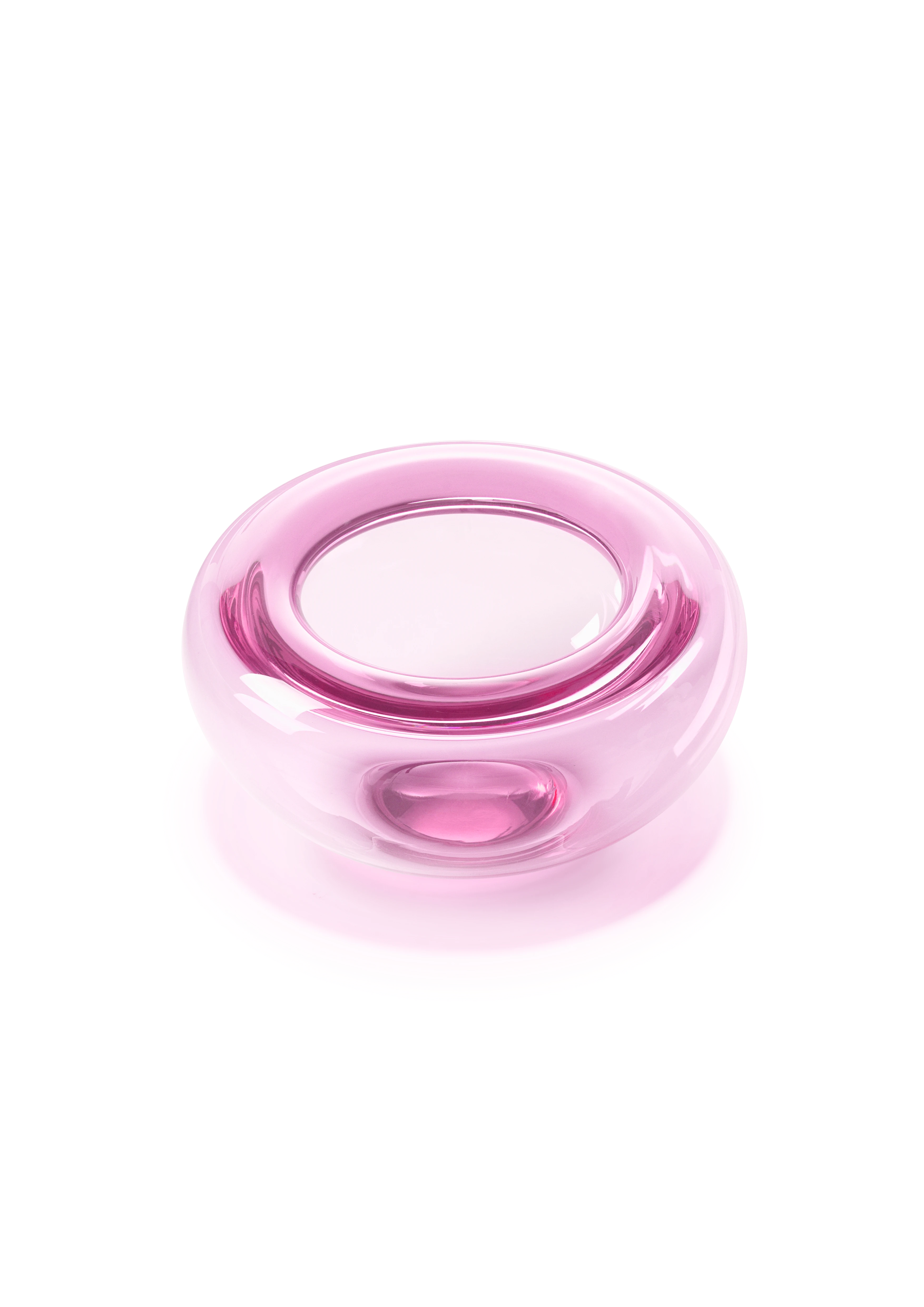 Skål Ø13 cm fra Holmegaard i fargen Rosa, laget av Glass