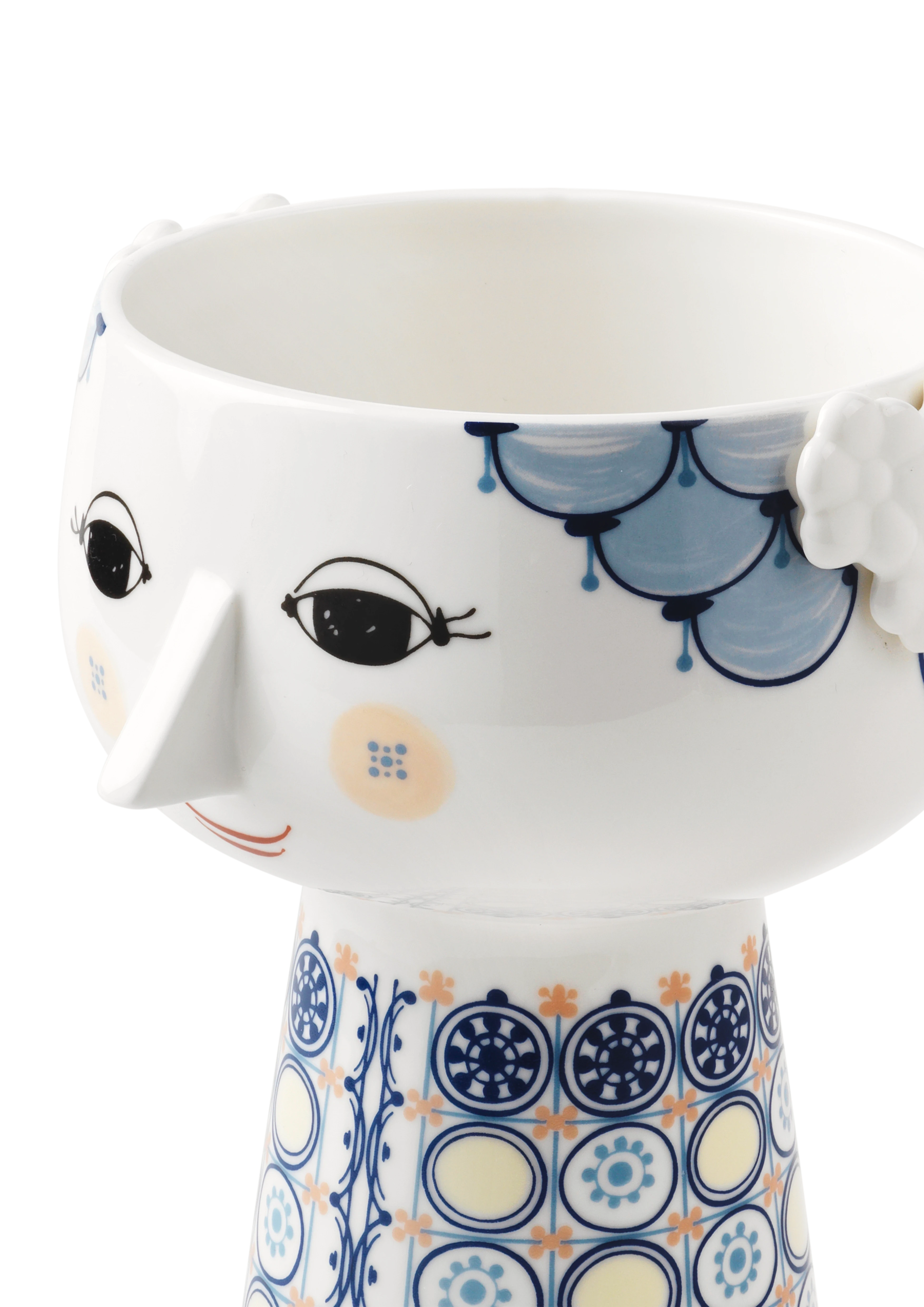 Vase H18.5 cm from Bjørn Wiinblad in Dark blue color, made of Ceramics