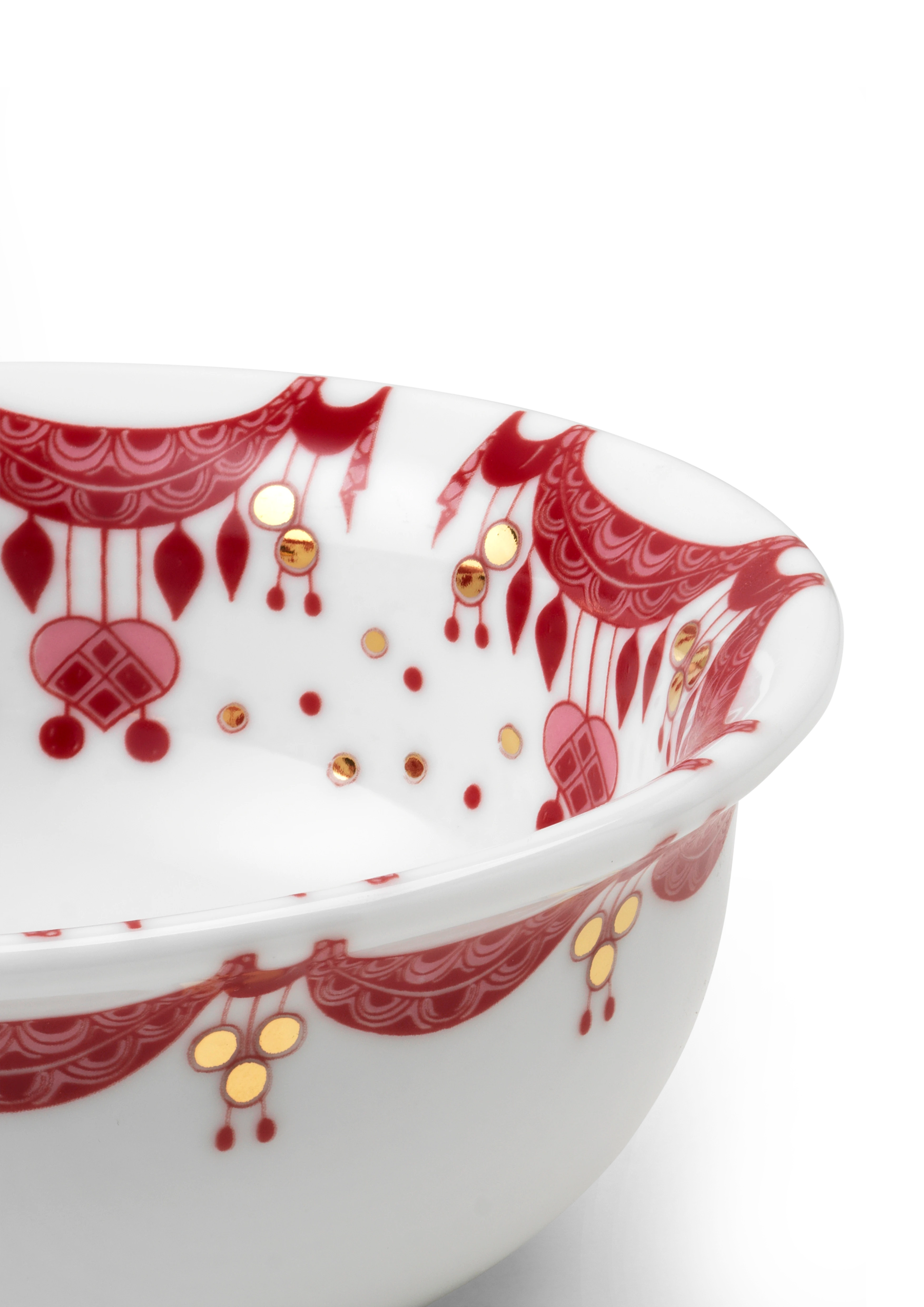 Christmas Bowl Ø16 cm from Bjørn Wiinblad in Red color, made of Ceramics
