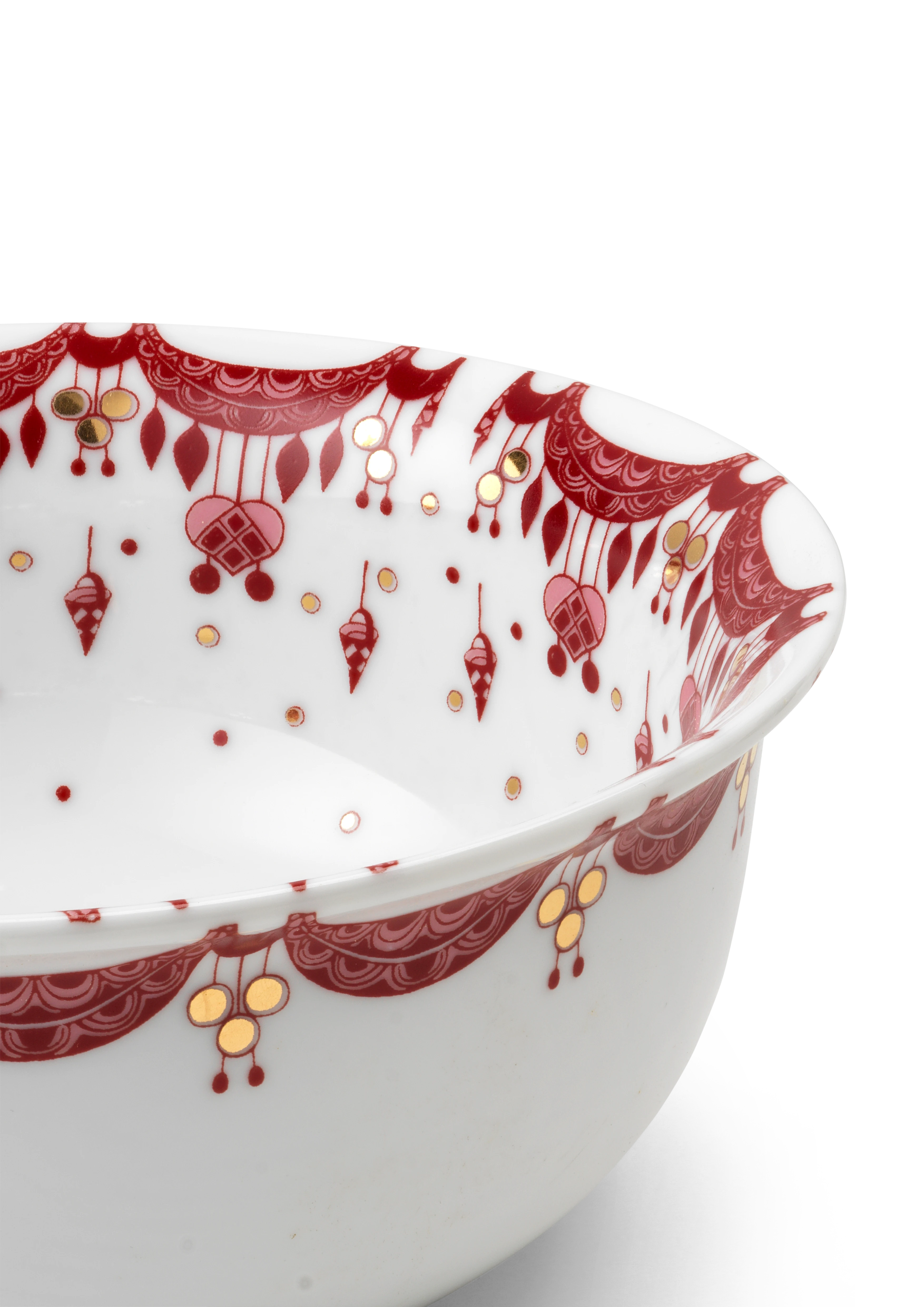 Julskål Ø20 cm från Bjørn Wiinblad i färgen Röd, tillverkad av Keramik