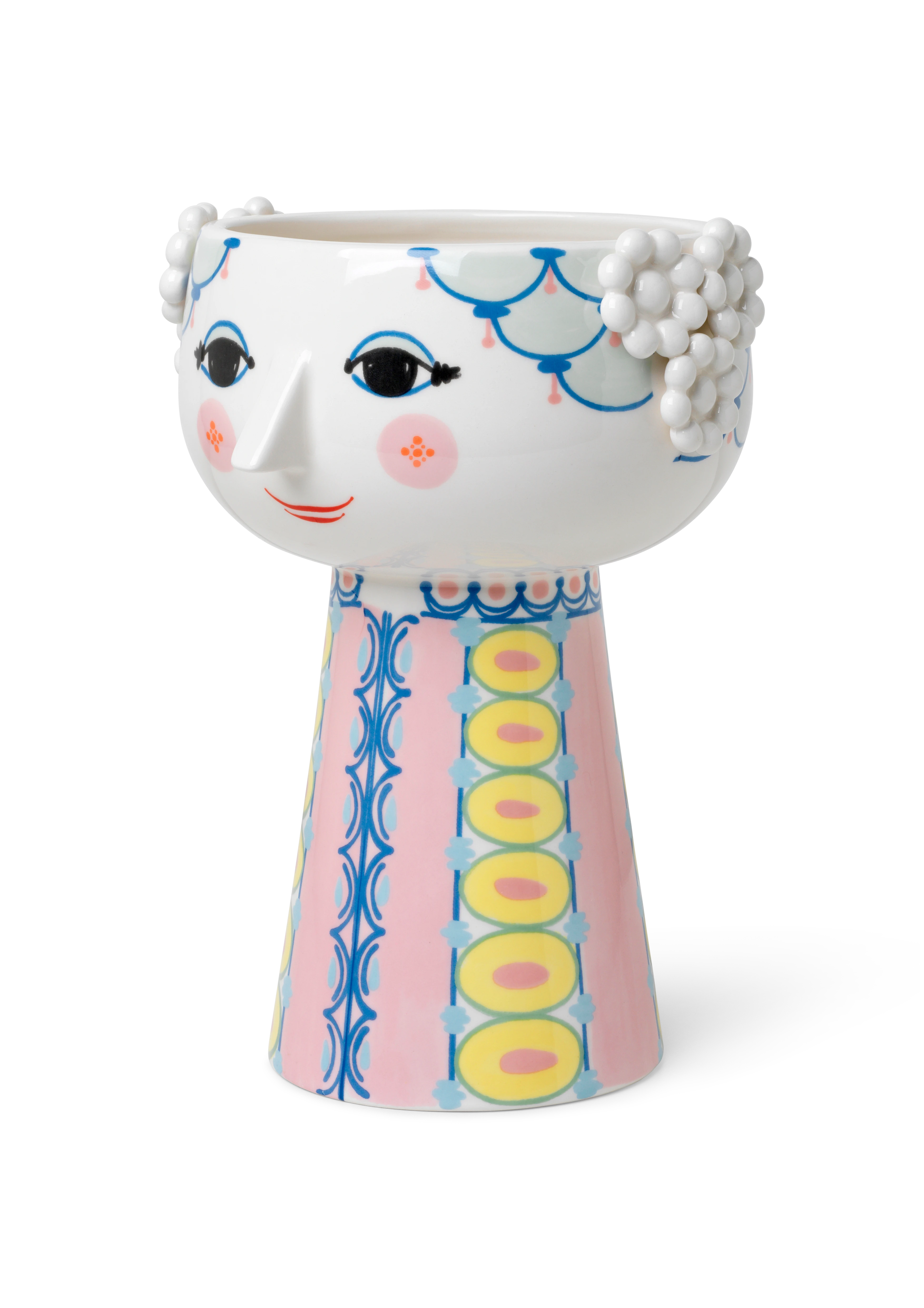 Vase H23.5 cm from Bjørn Wiinblad in Pink color, made of Ceramics