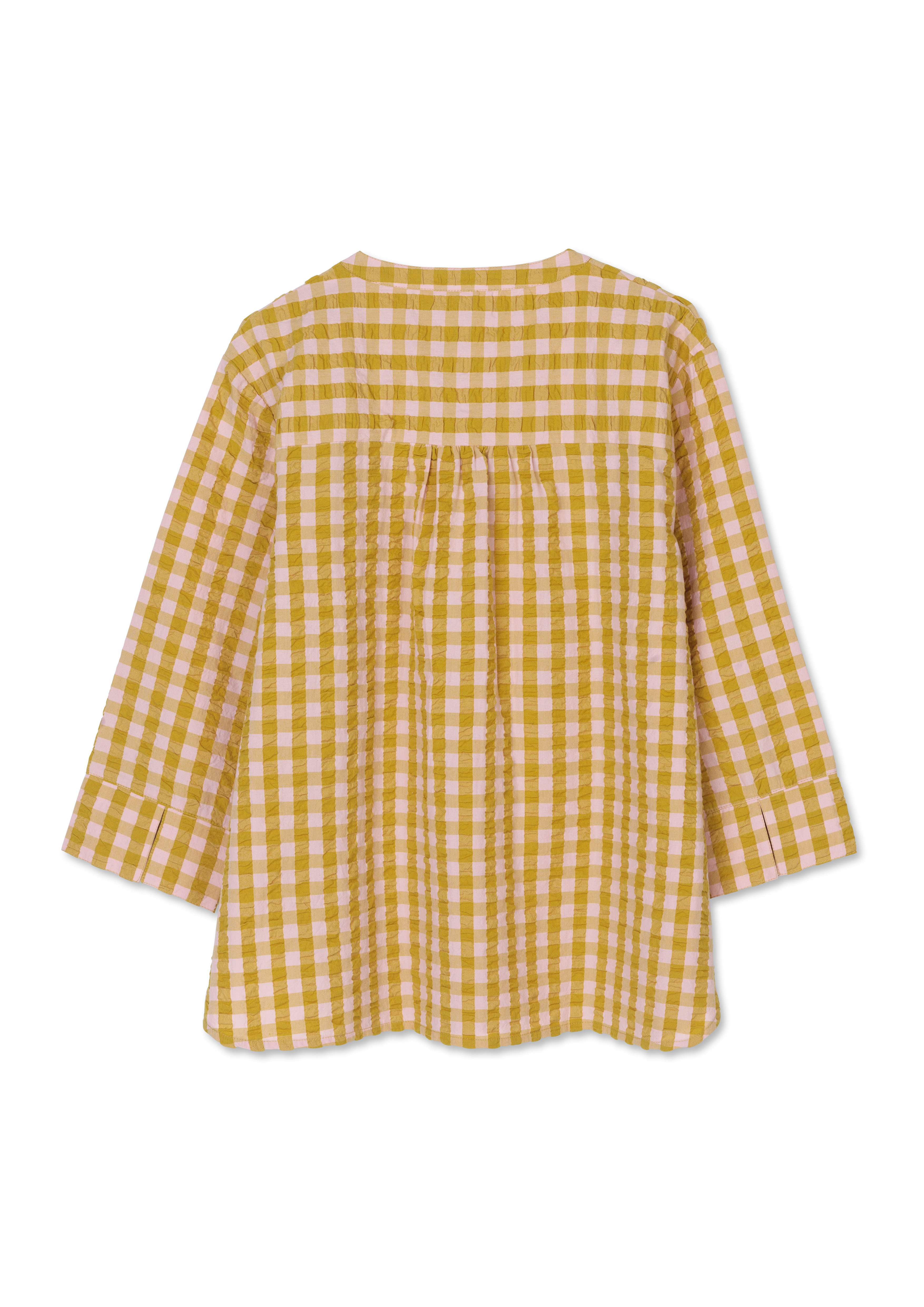 Irene shirt S/M fra JUNA i farven Pink/Okker, lavet af Bomuld