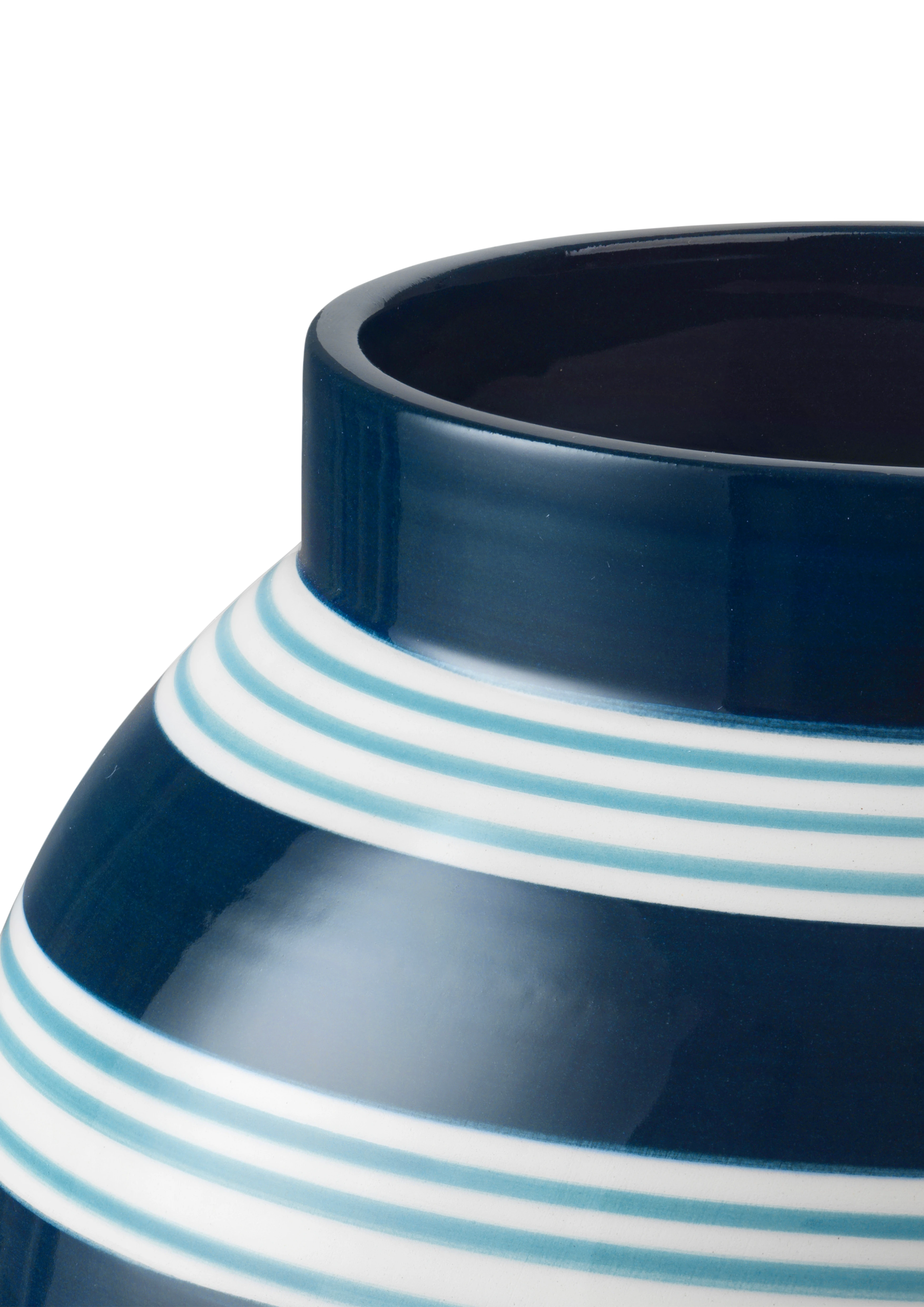 Vase H20.5 cm from Kähler  in Dark blue color, made of Ceramics