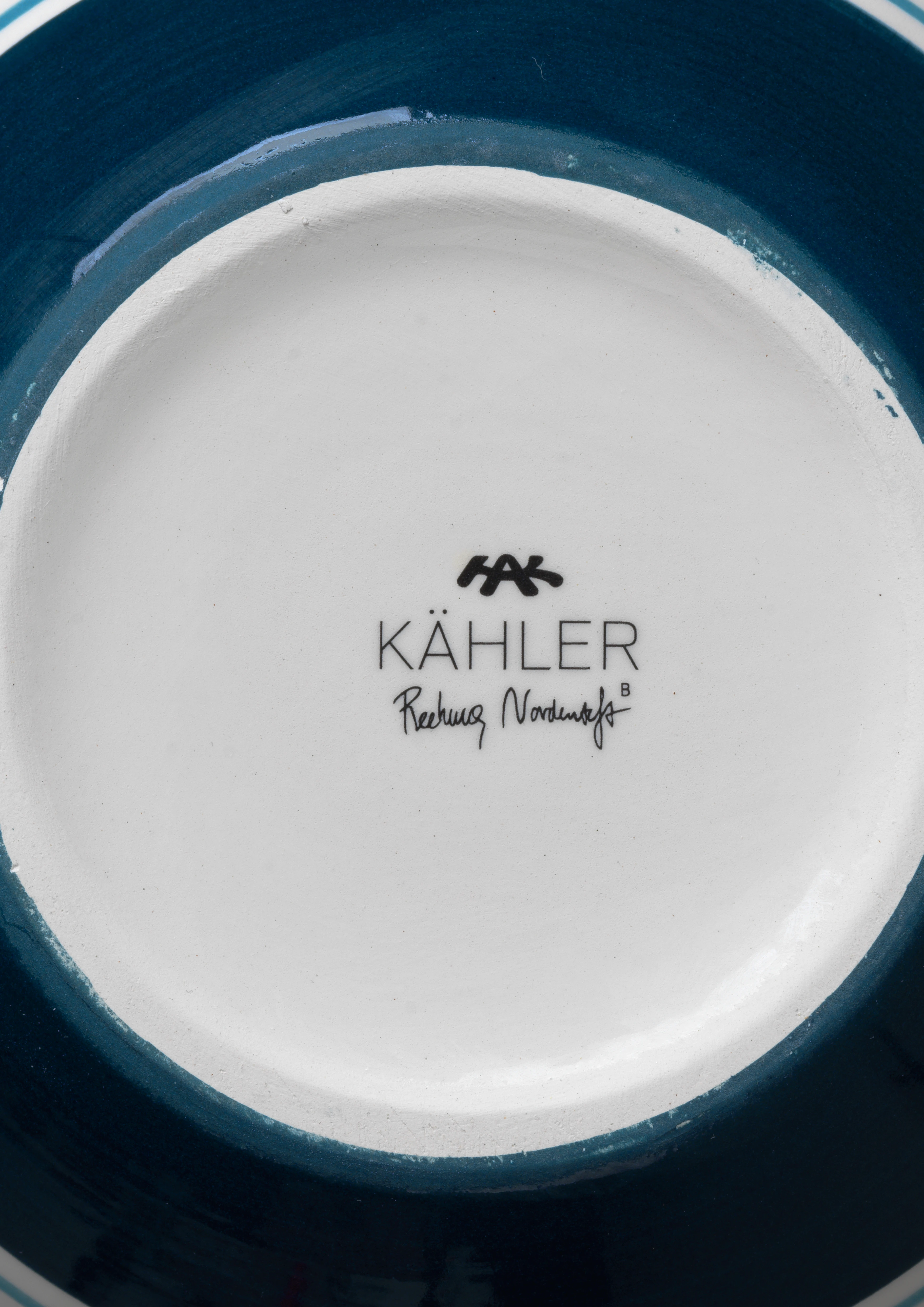 Vase H20.5 cm from Kähler  in Dark blue color, made of Ceramics