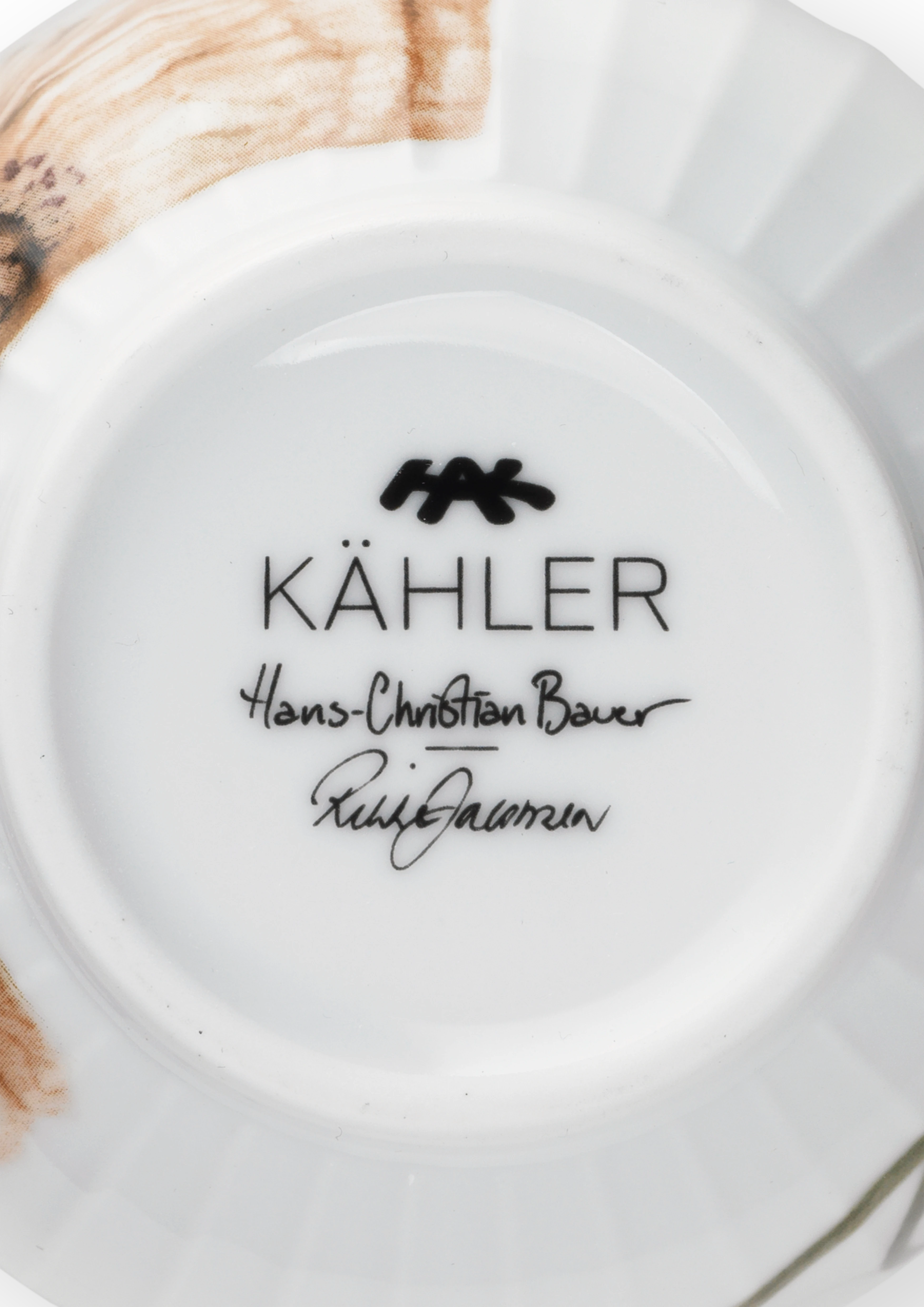 Mugg 33 cl från Kähler i färgen Vit m. deko, tillverkad av Keramik