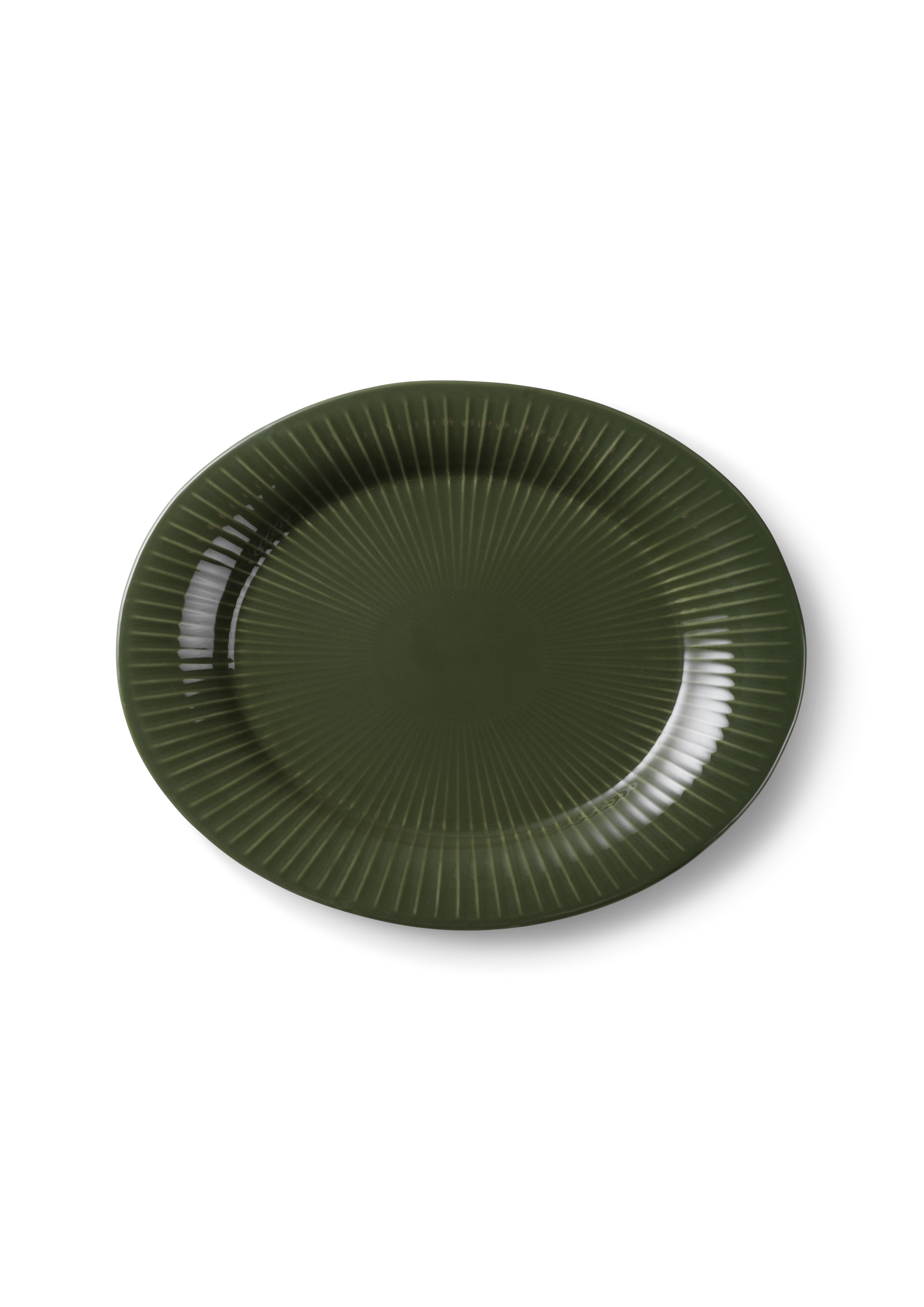 Oval dish 28.5x22.5 cm from Kähler  in Dark green color, made of Ceramics
